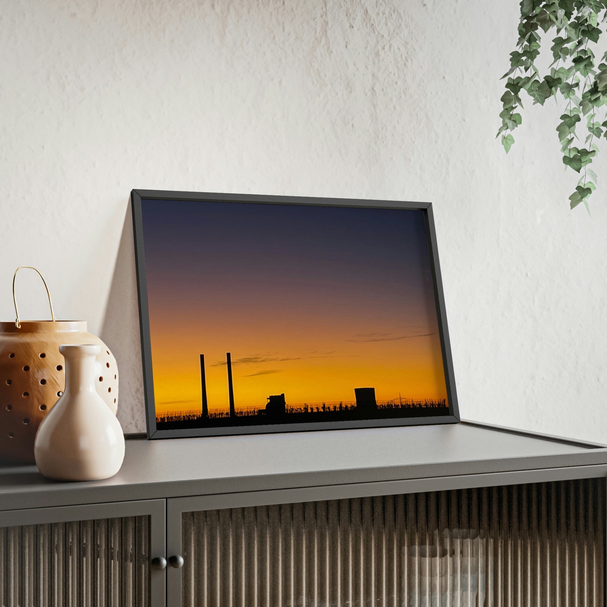 Industrial sunset - Posters with Wooden Frame - HobbyMeFree