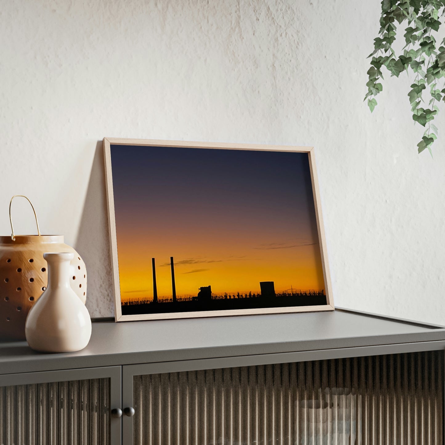 Industrial sunset - Posters with Wooden Frame - HobbyMeFree