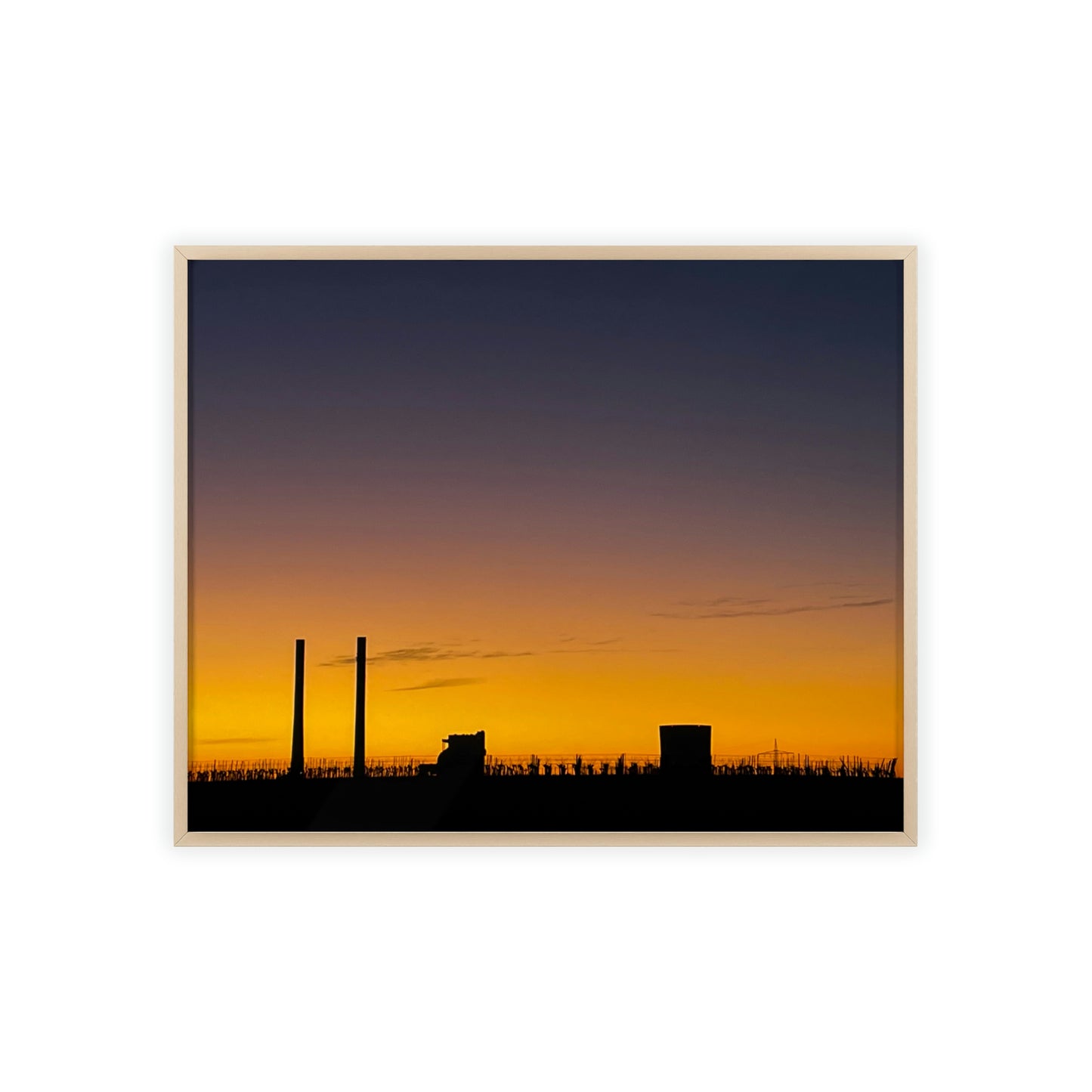 Industrial sunset - Posters with Wooden Frame - HobbyMeFree