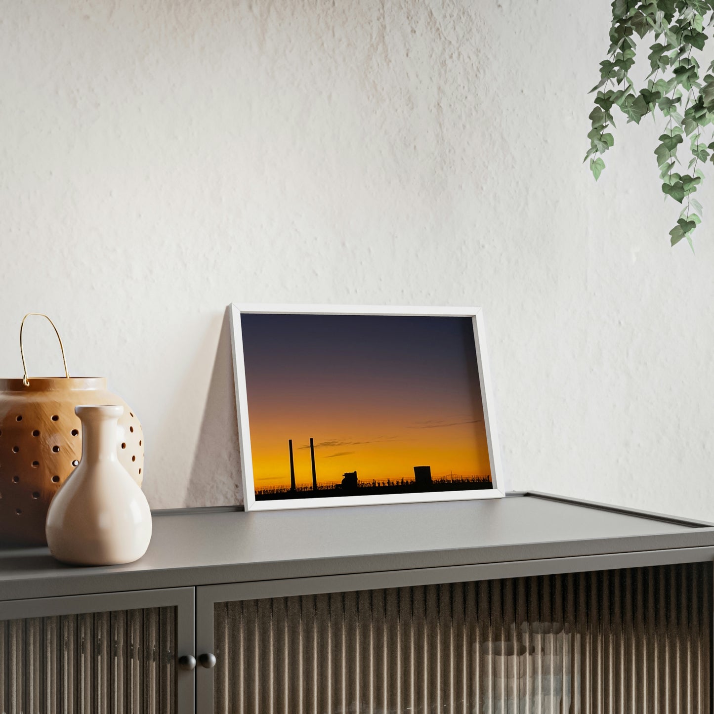 Industrial sunset - Posters with Wooden Frame - HobbyMeFree