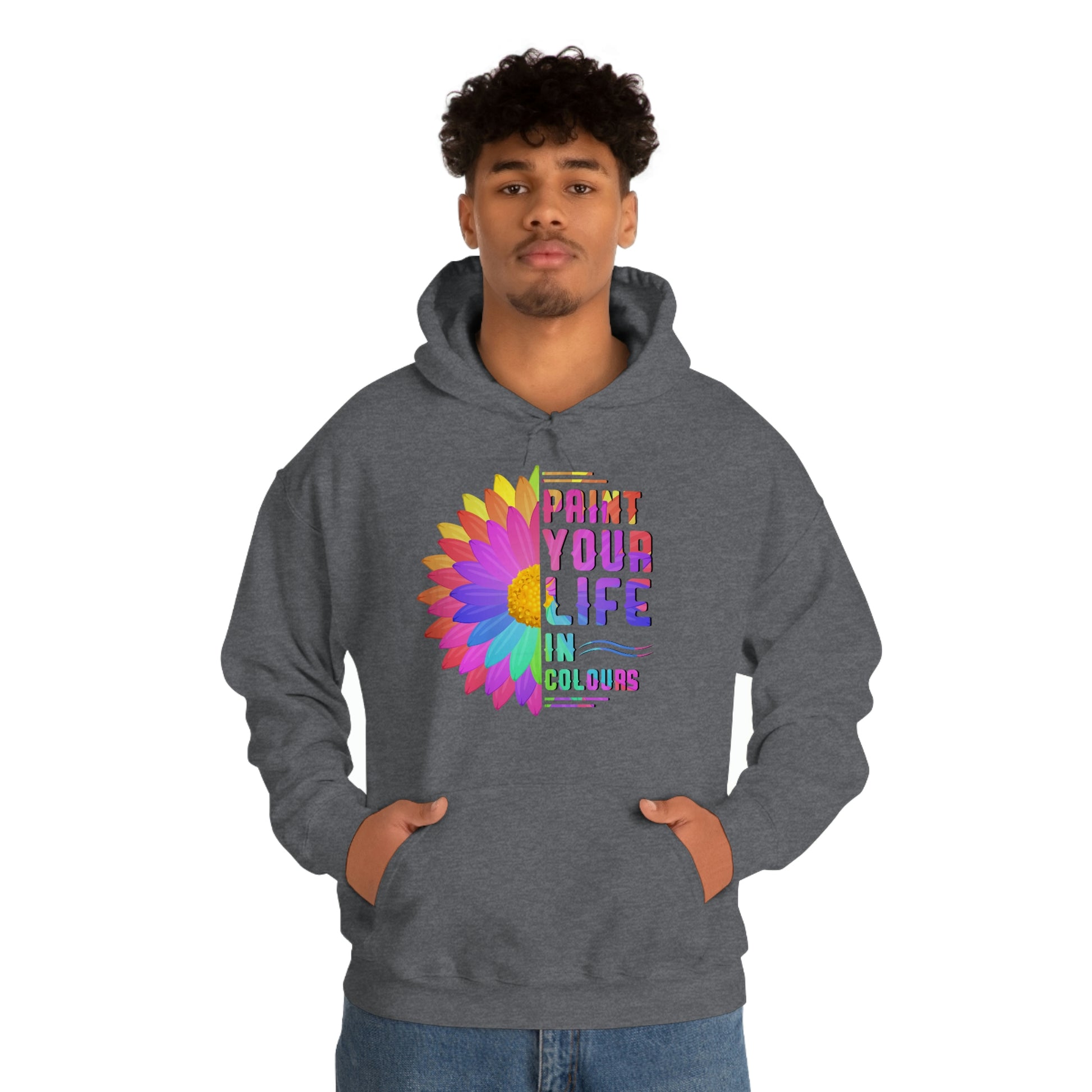 Paint your life in colours - Unisex Heavy Blend™ Hooded Sweatshirt - HobbyMeFree