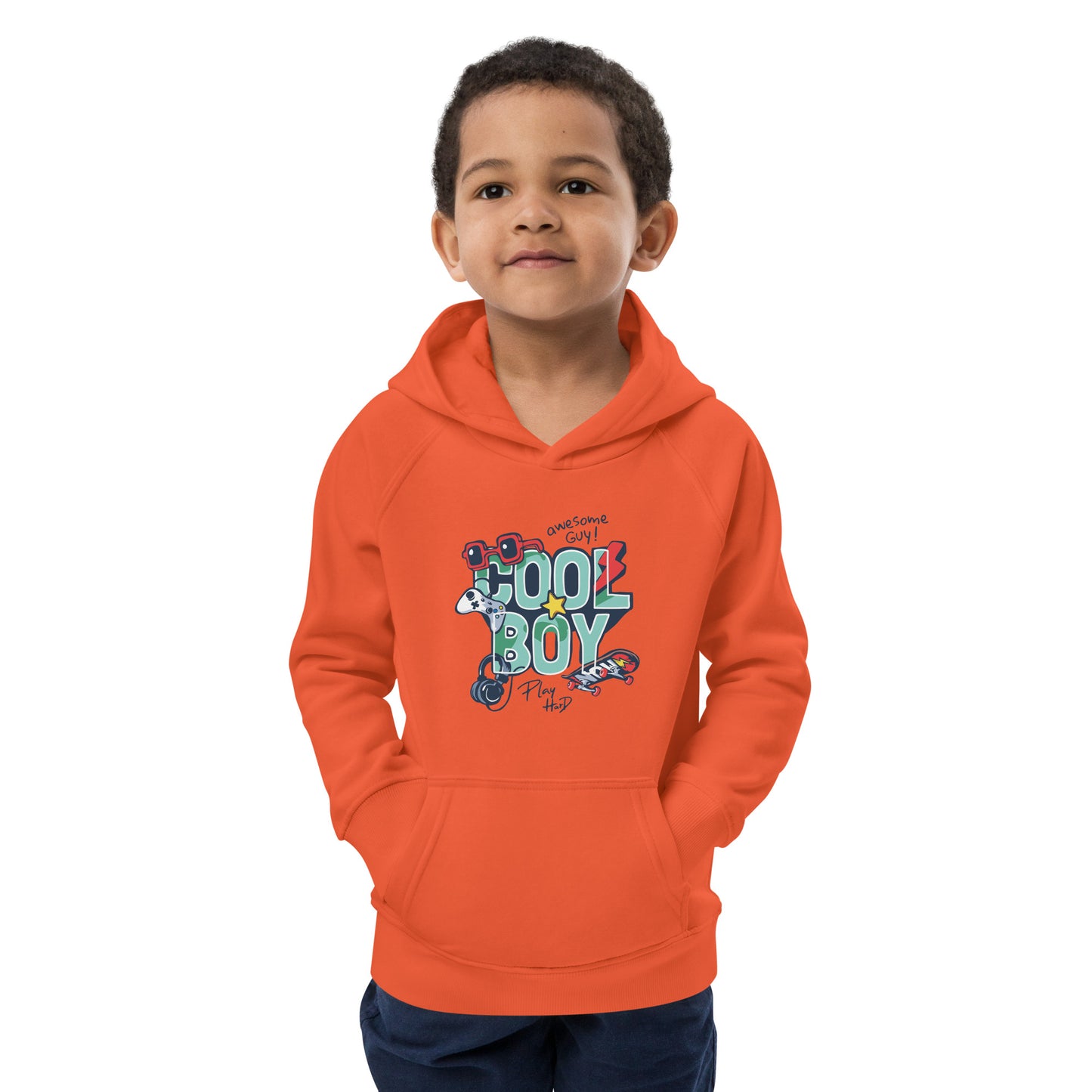 Gamer Cool Boy - Kids eco hoodie - HobbyMeFree