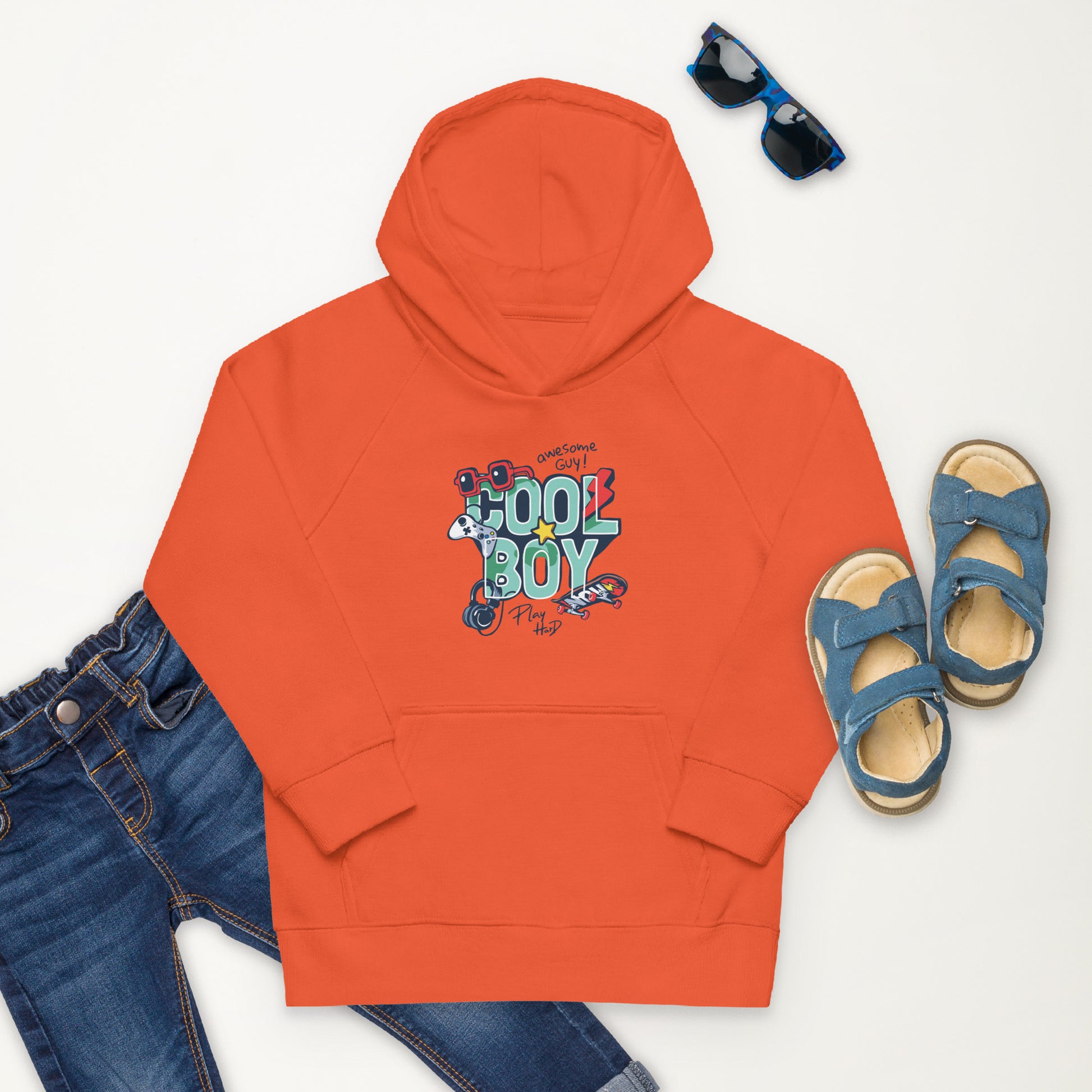 Gamer Cool Boy - Kids eco hoodie - HobbyMeFree