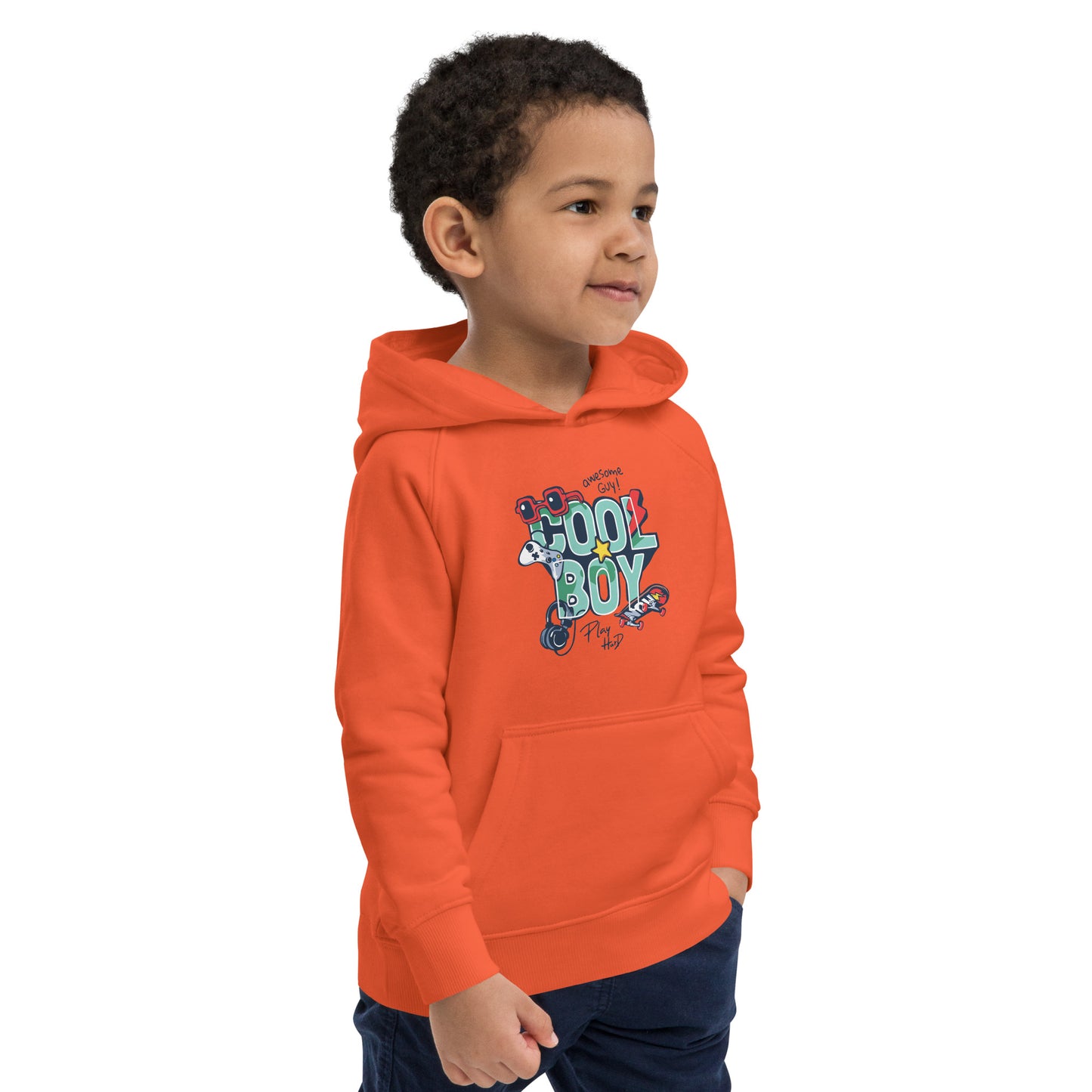 Gamer Cool Boy - Kids eco hoodie - HobbyMeFree