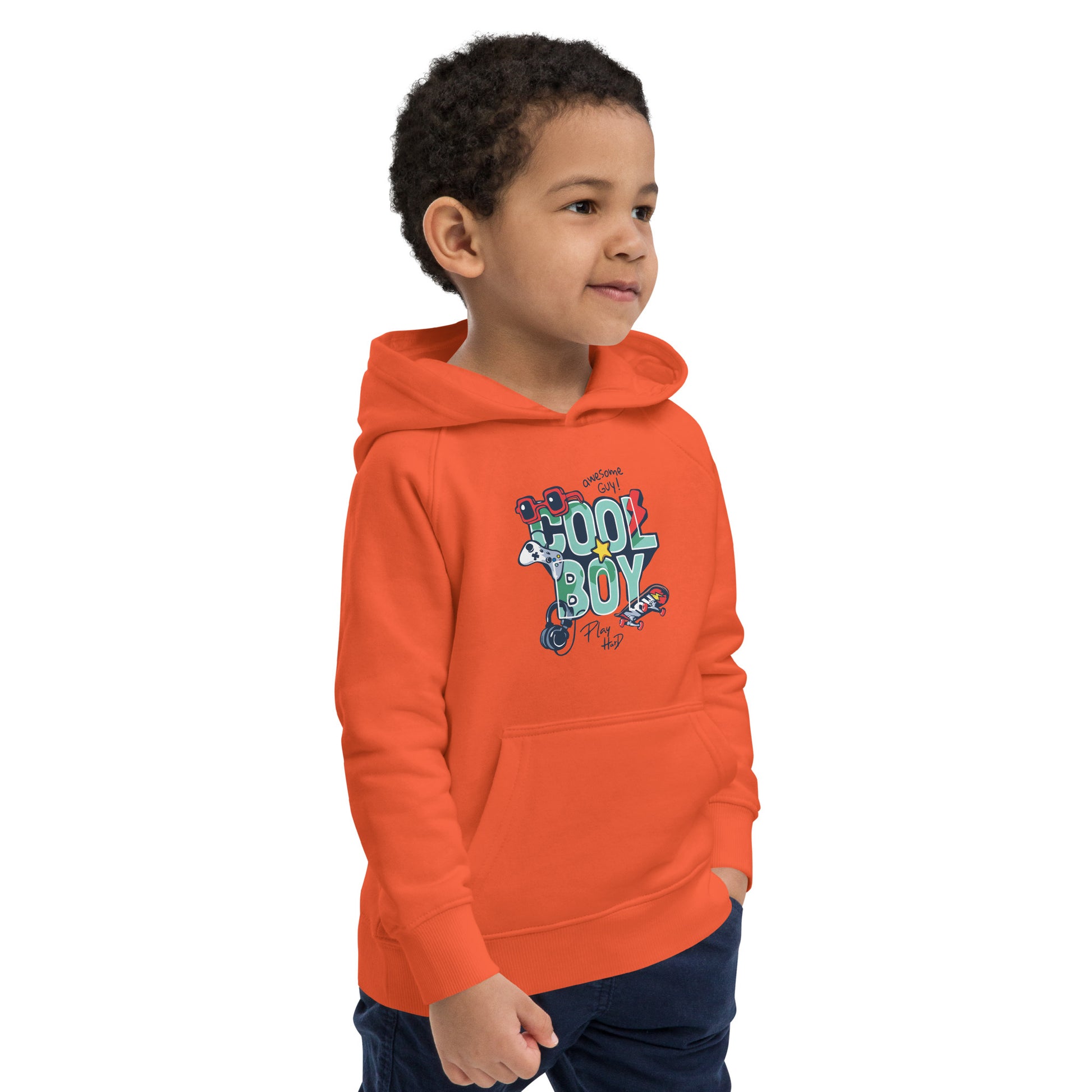 Gamer Cool Boy - Kids eco hoodie - HobbyMeFree