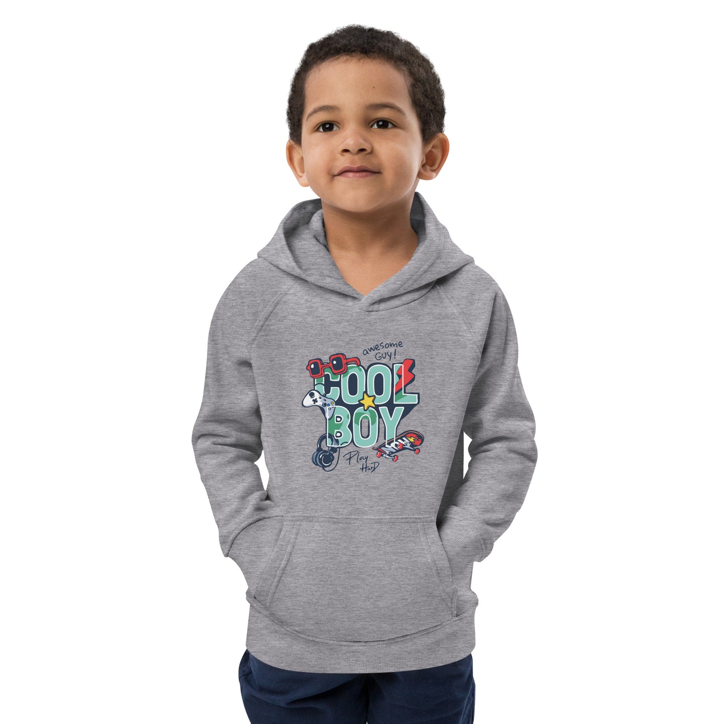 Gamer Cool Boy - Kids eco hoodie - HobbyMeFree