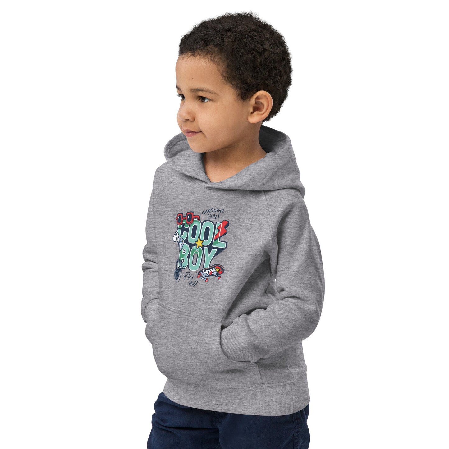 Gamer Cool Boy - Kids eco hoodie - HobbyMeFree