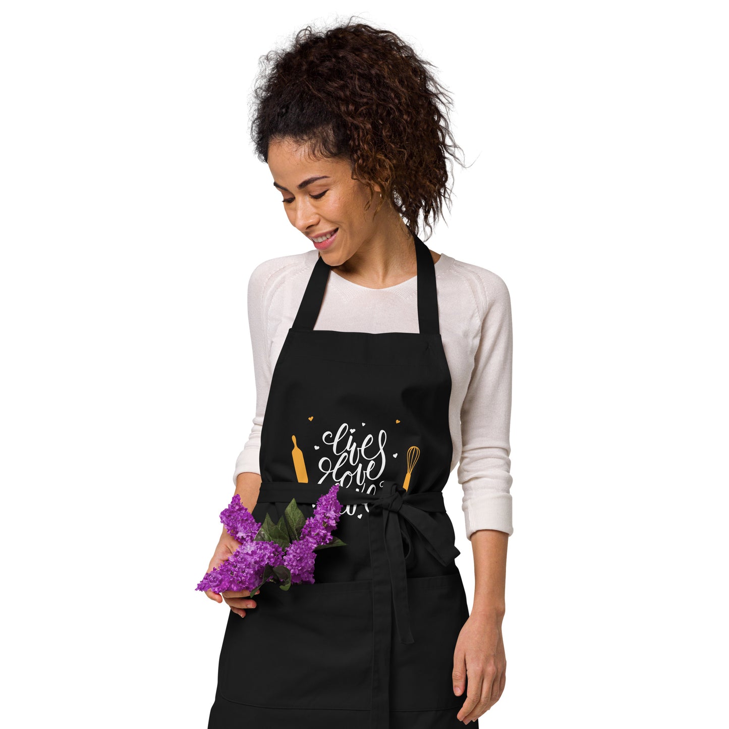 Live Love Bake - Organic cotton apron - HobbyMeFree