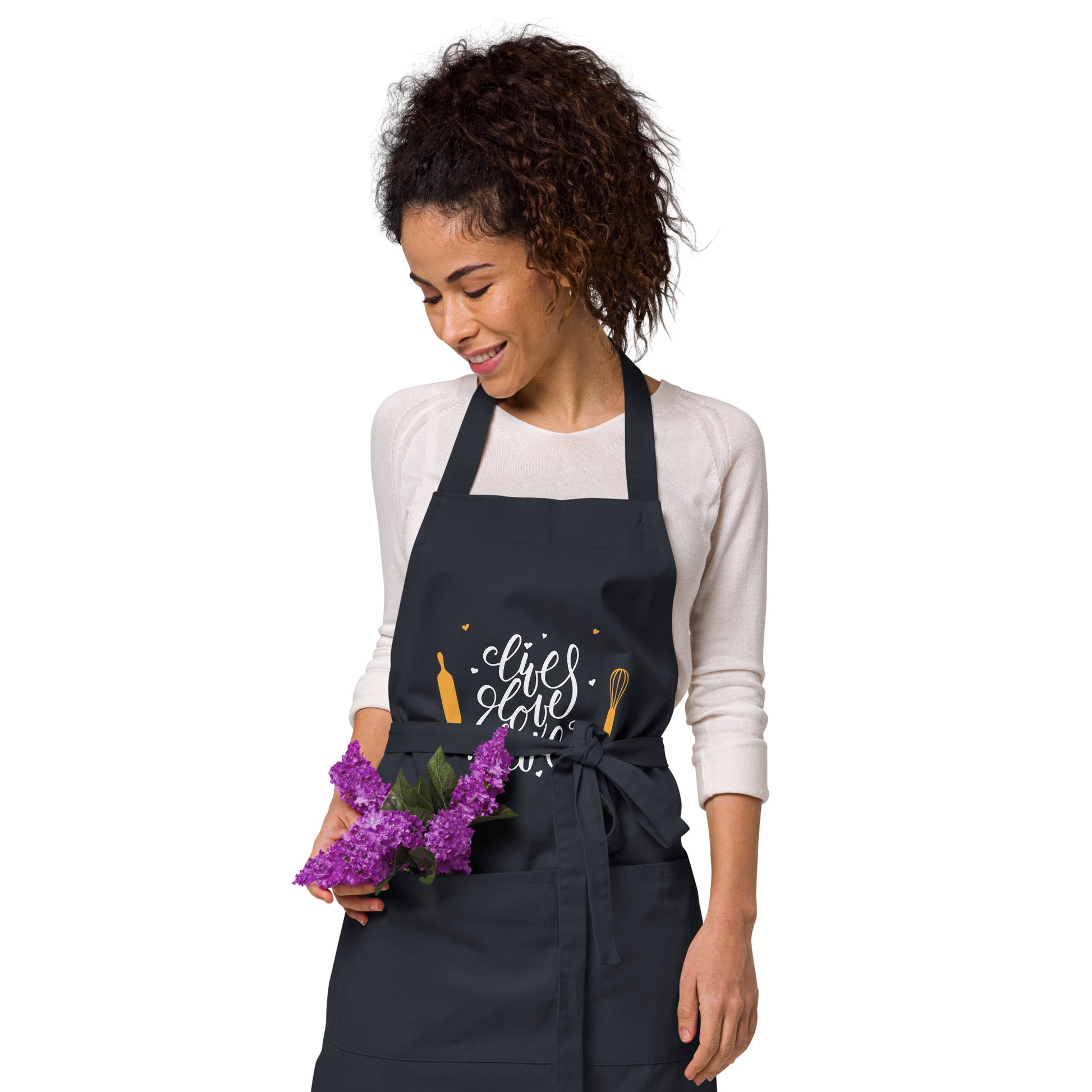 Live Love Bake - Organic cotton apron - HobbyMeFree