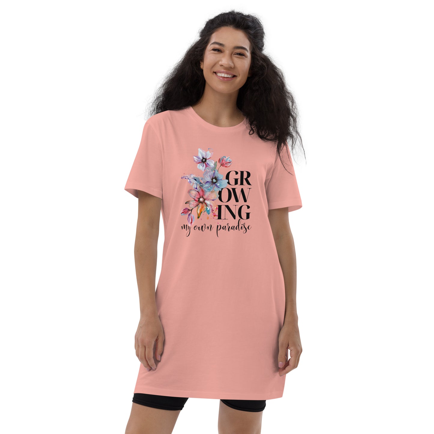 Growing my own paradise Organic cotton t-shirt dress - HobbyMeFree