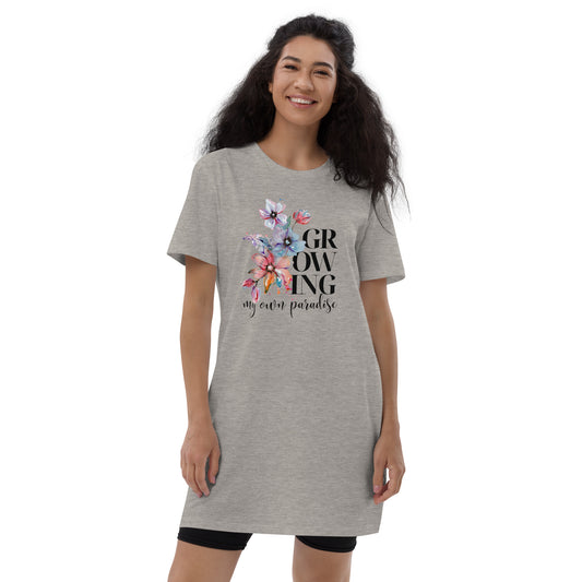 Growing my own paradise Organic cotton t-shirt dress - HobbyMeFree