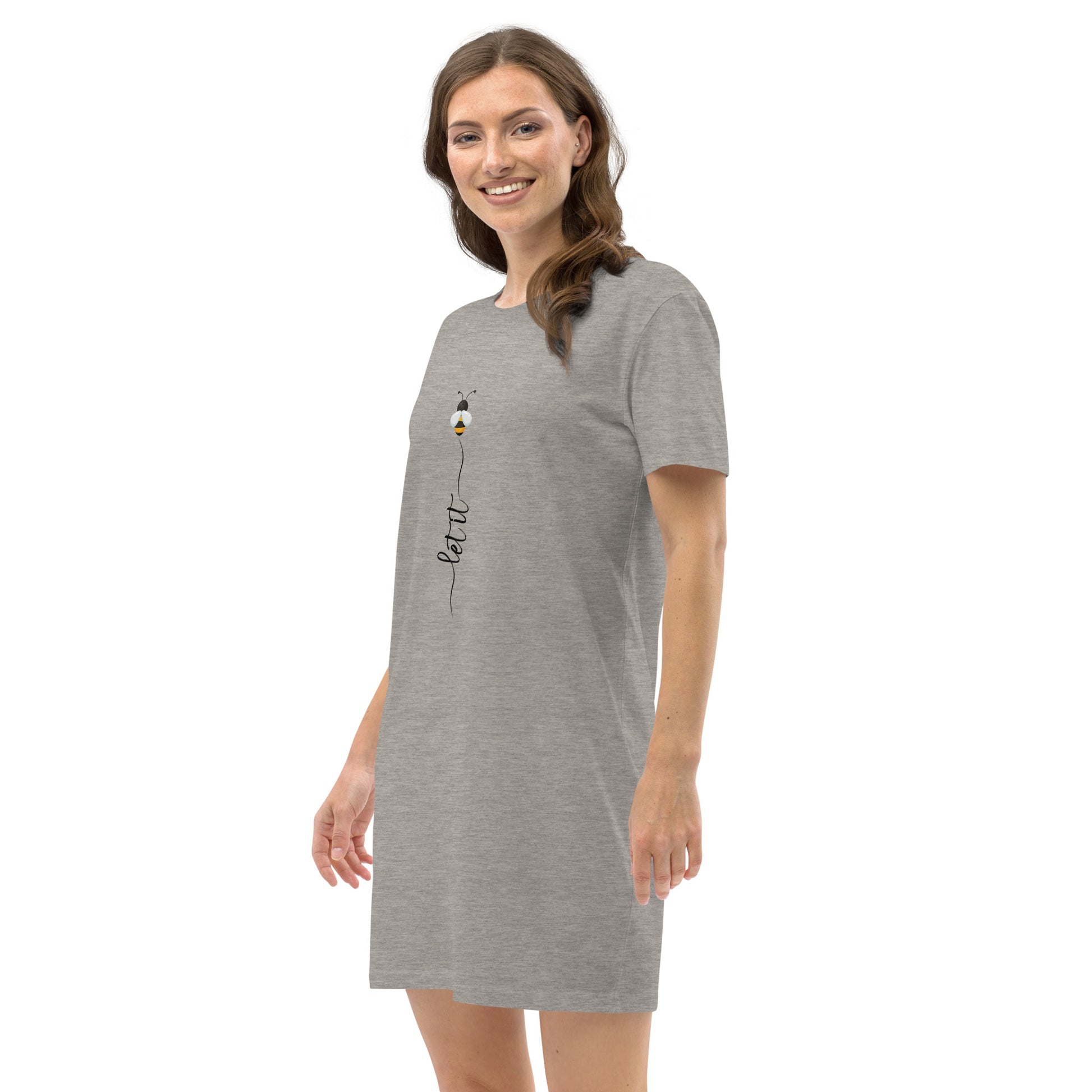 Let It Bee - Organic cotton t-shirt dress - HobbyMeFree