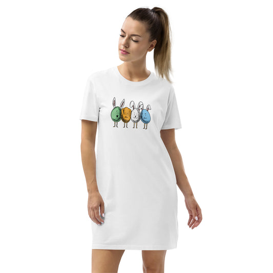 Bunny Easter Edition - Organic cotton t-shirt dress - HobbyMeFree