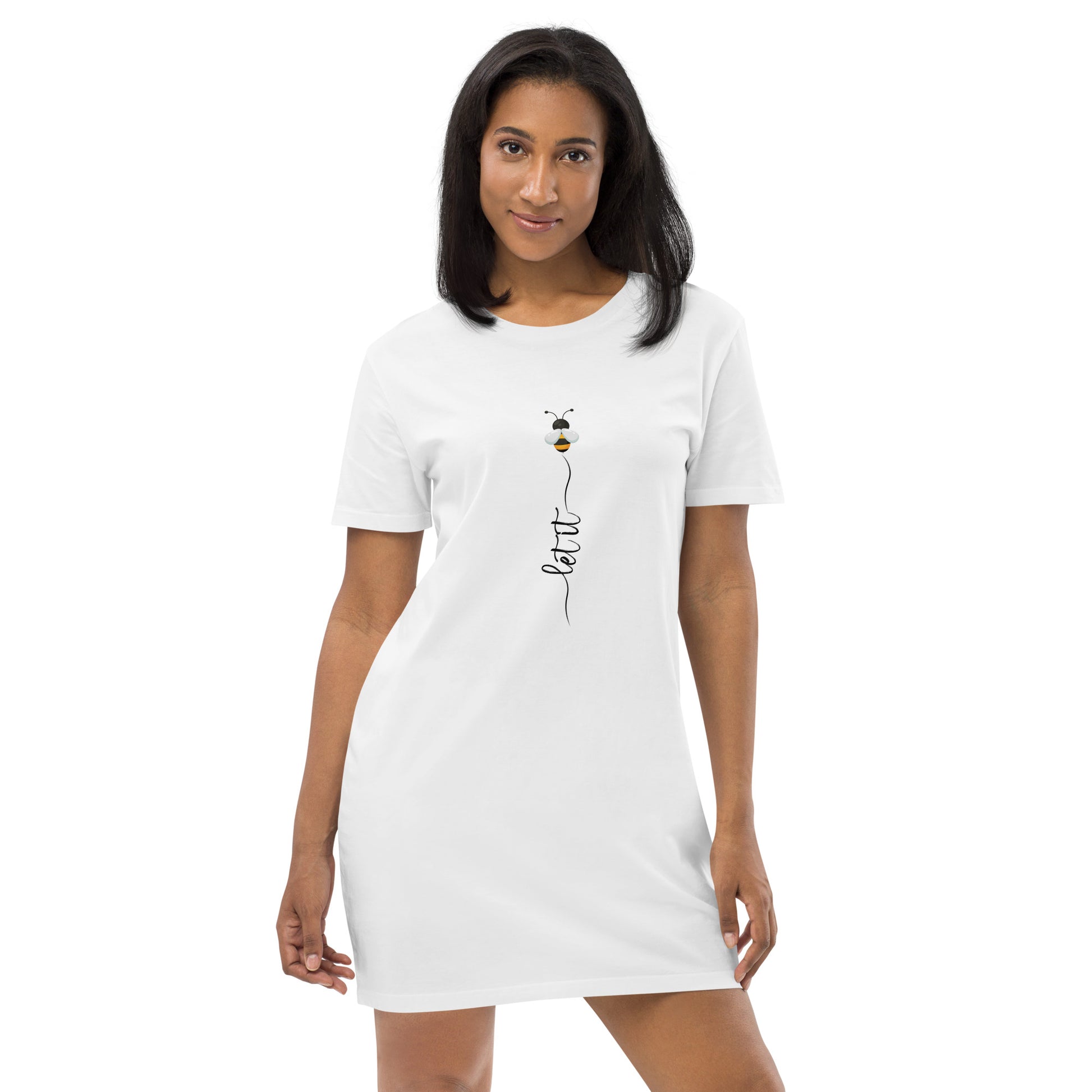 Let It Bee - Organic cotton t-shirt dress - HobbyMeFree