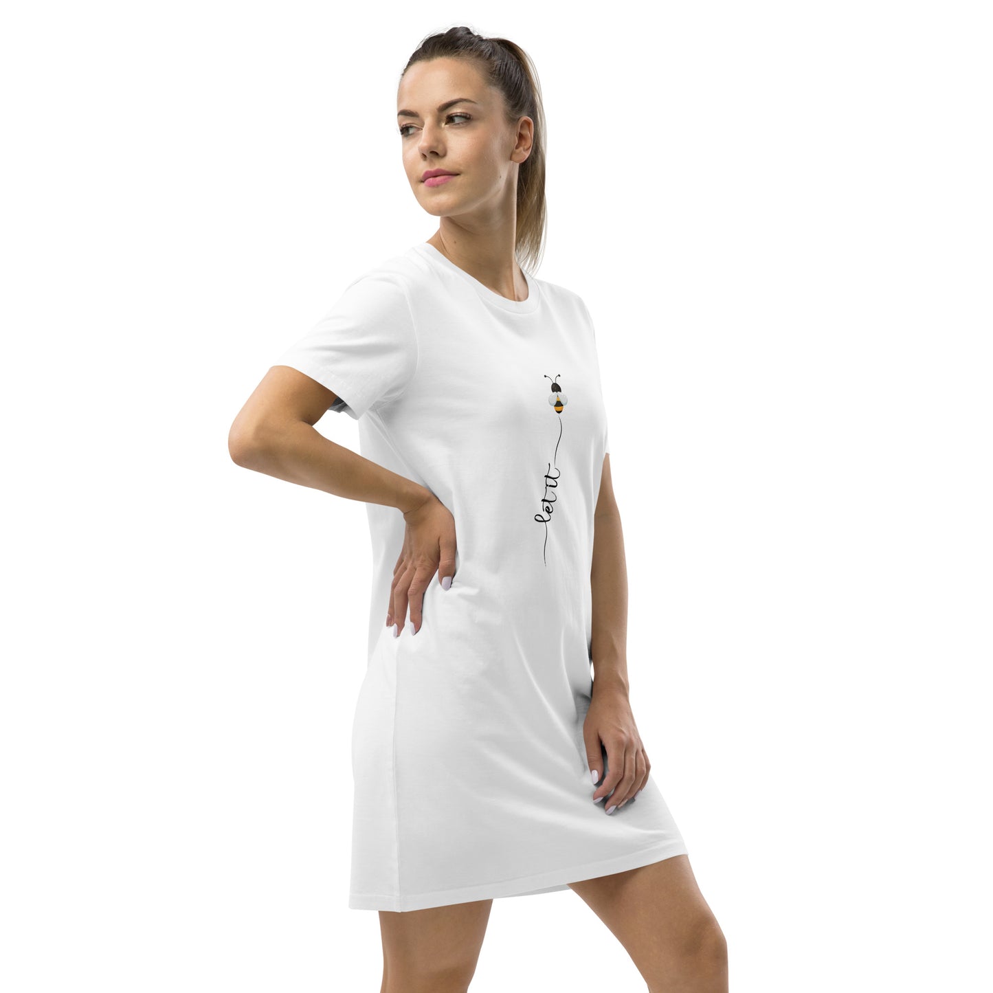 Let It Bee - Organic cotton t-shirt dress - HobbyMeFree