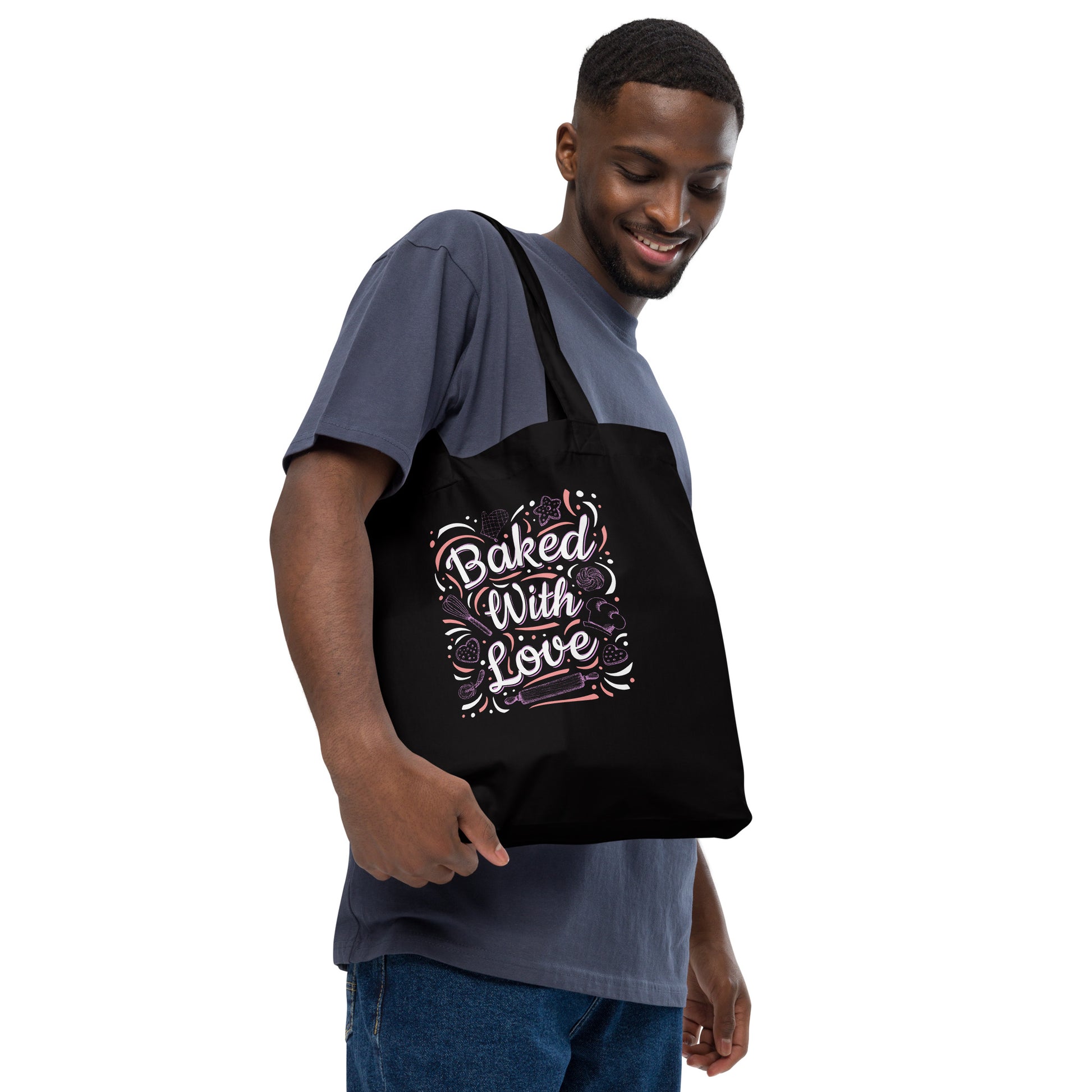 Baked with love - Organic fashion tote bag - HobbyMeFree