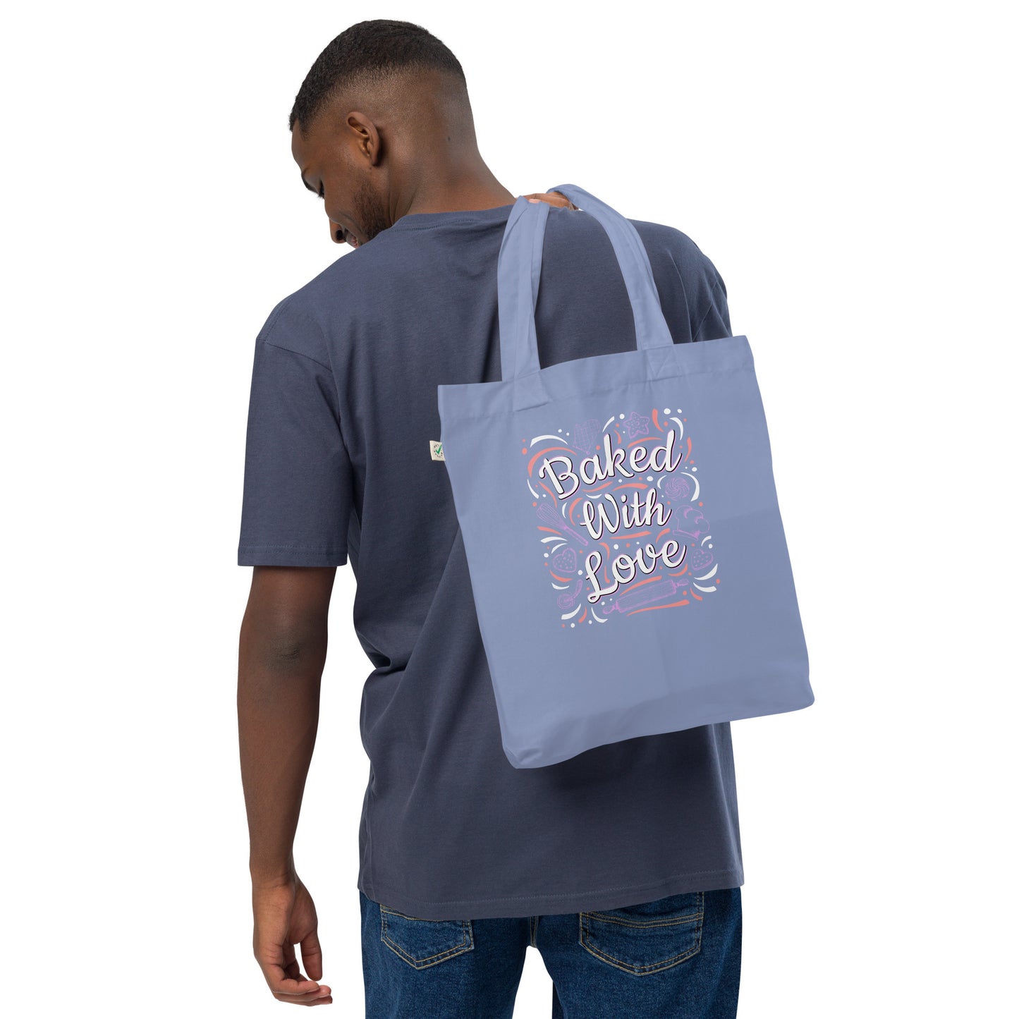 Baked with love - Organic fashion tote bag - HobbyMeFree