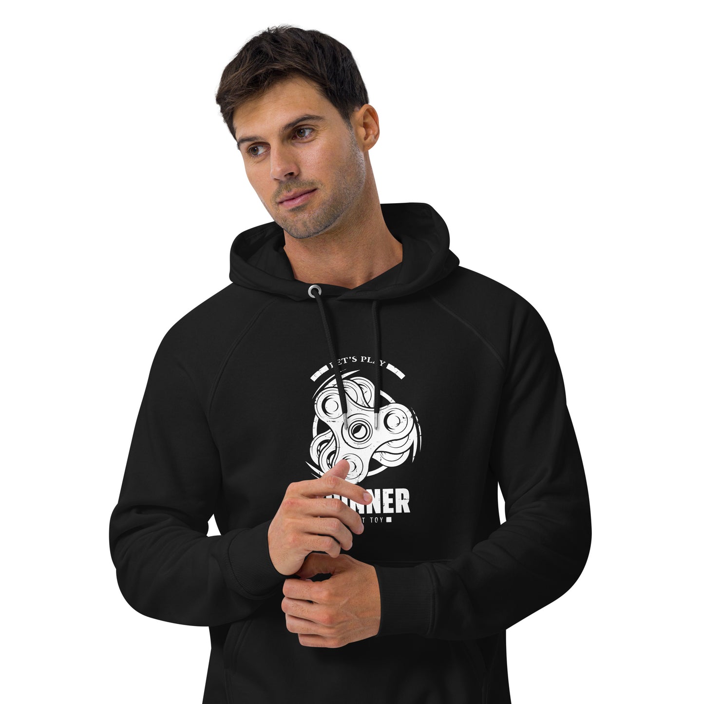 Spinner - Men eco raglan hoodie - HobbyMeFree