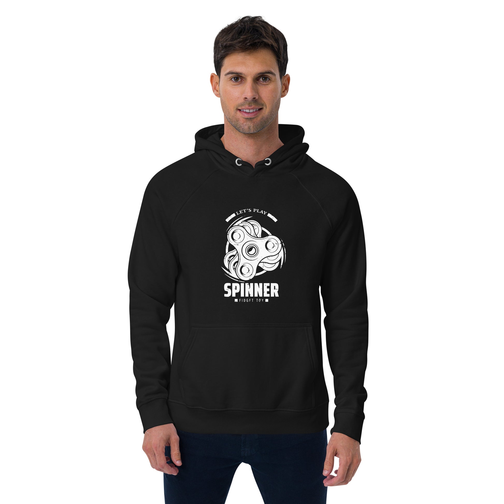 Spinner - Men eco raglan hoodie - HobbyMeFree