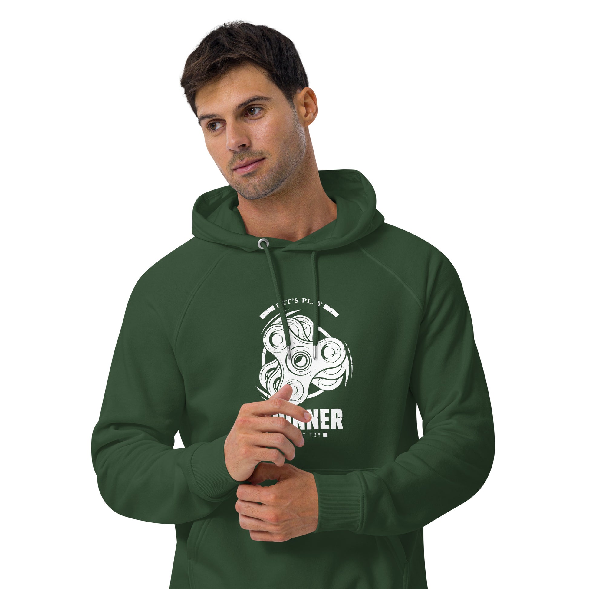 Spinner - Men eco raglan hoodie - HobbyMeFree