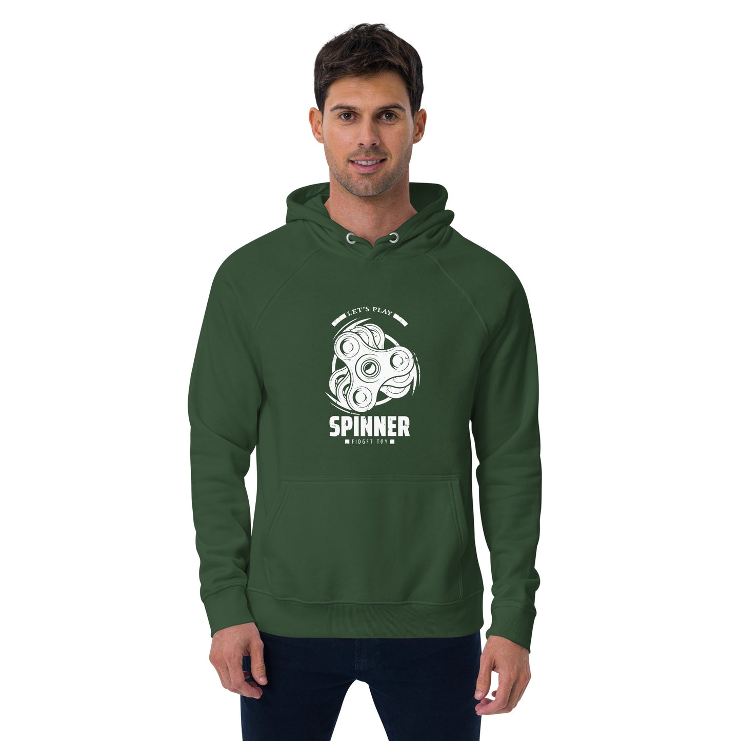 Spinner - Men eco raglan hoodie - HobbyMeFree