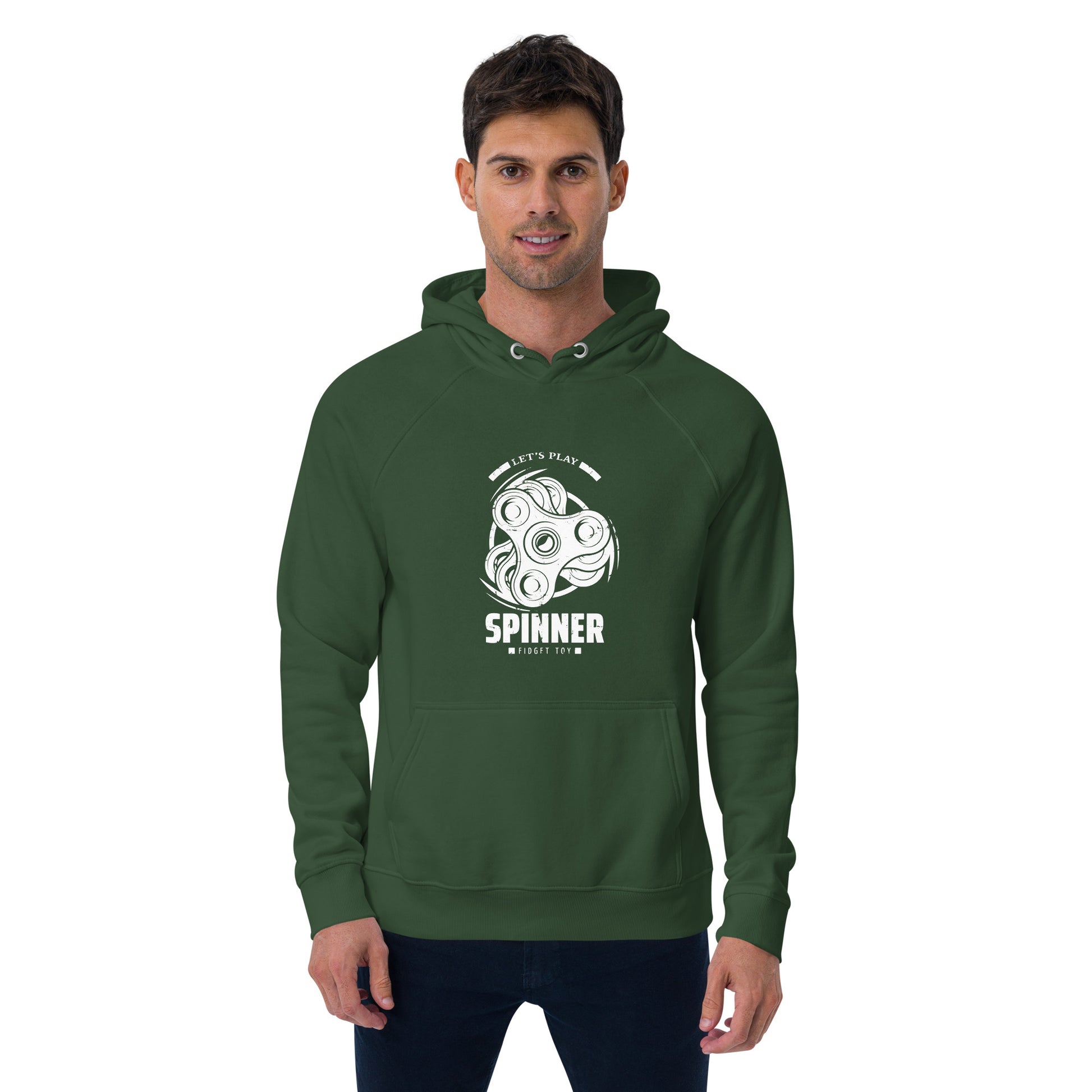 Spinner - Men eco raglan hoodie - HobbyMeFree