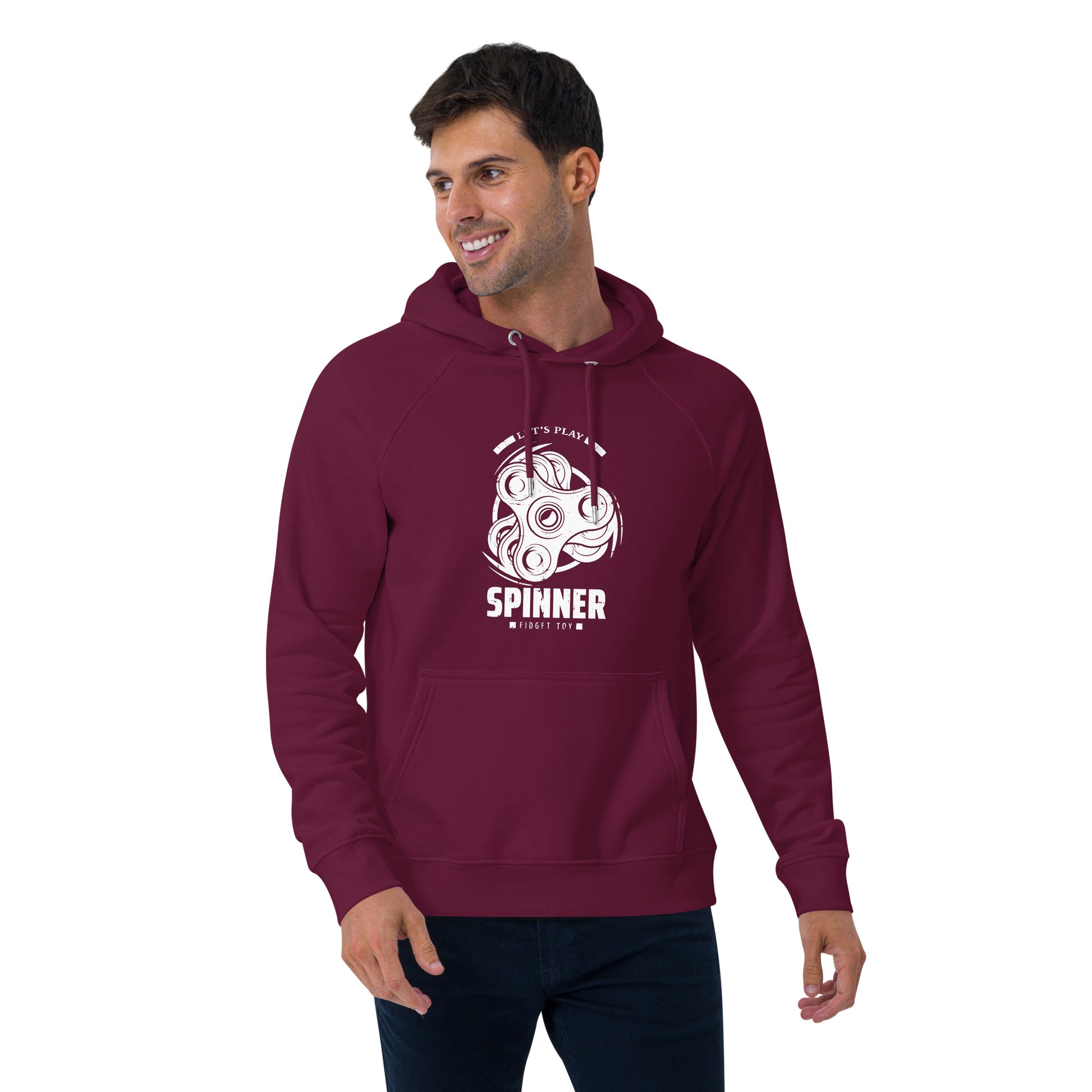 Spinner - Men eco raglan hoodie - HobbyMeFree