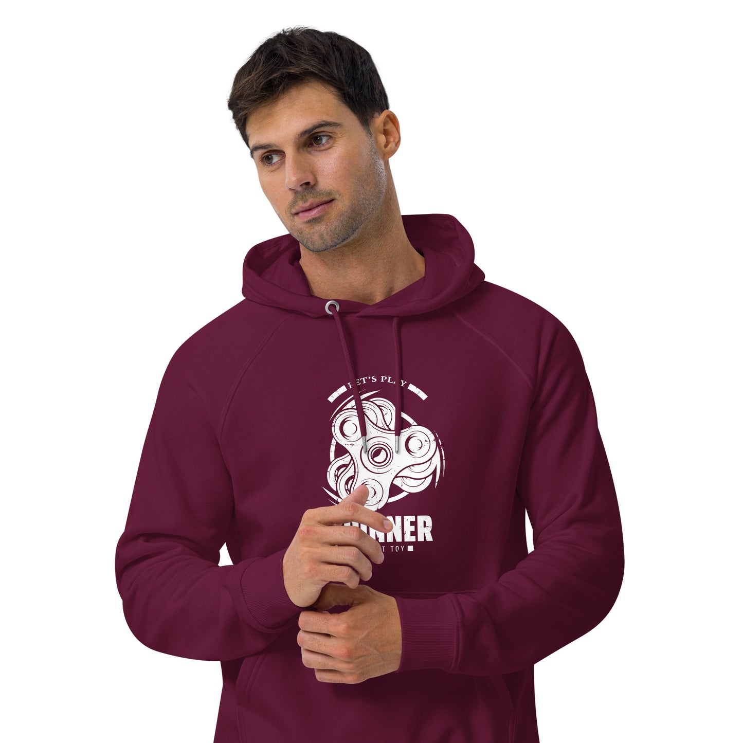 Spinner - Men eco raglan hoodie - HobbyMeFree