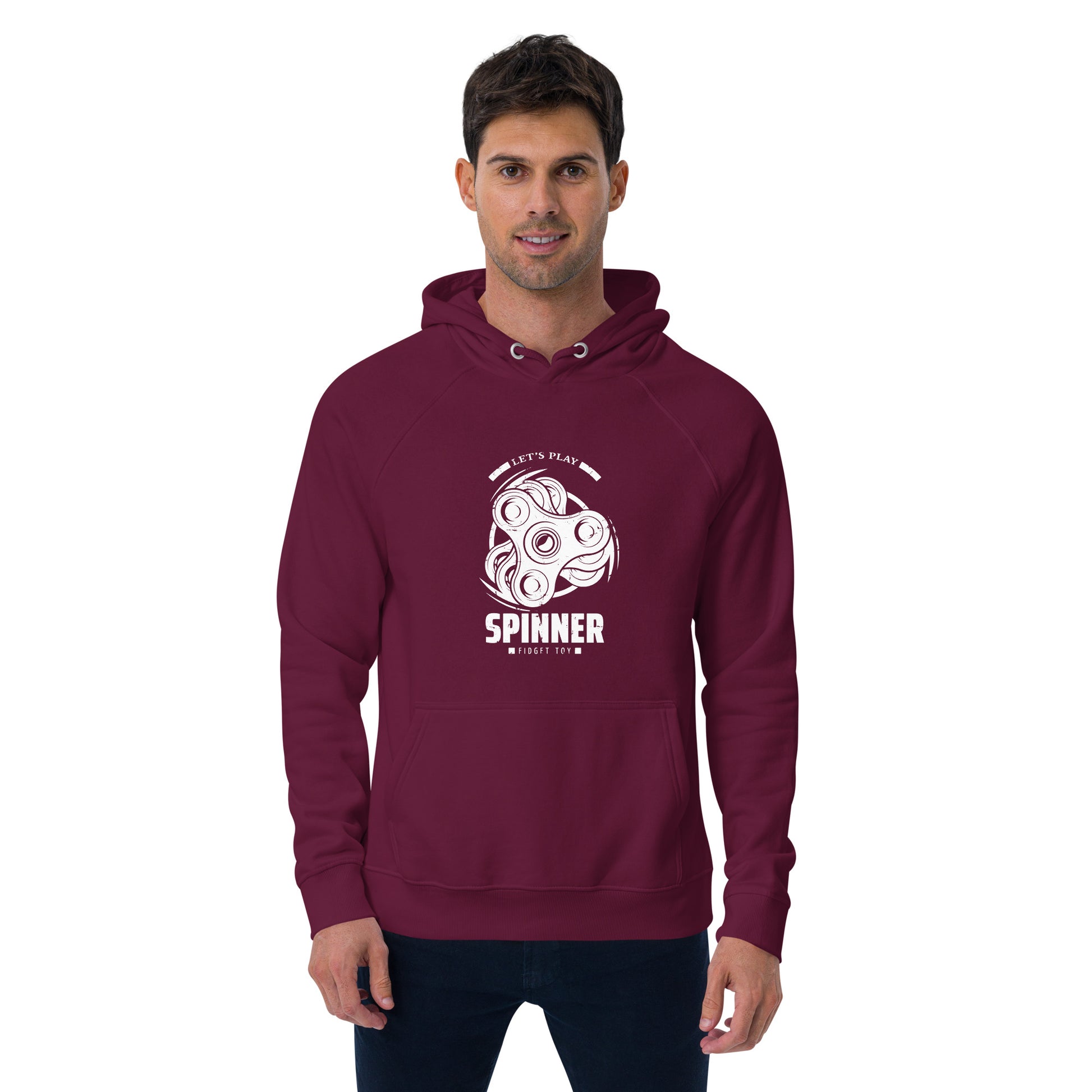 Spinner - Men eco raglan hoodie - HobbyMeFree