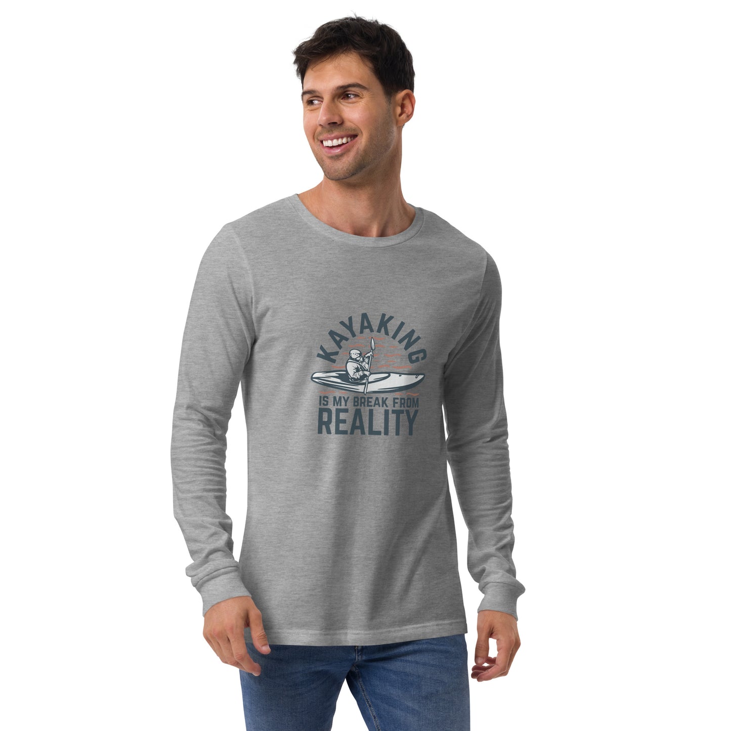 Kayaking, break from reality - Unisex Long Sleeve Tee - HobbyMeFree