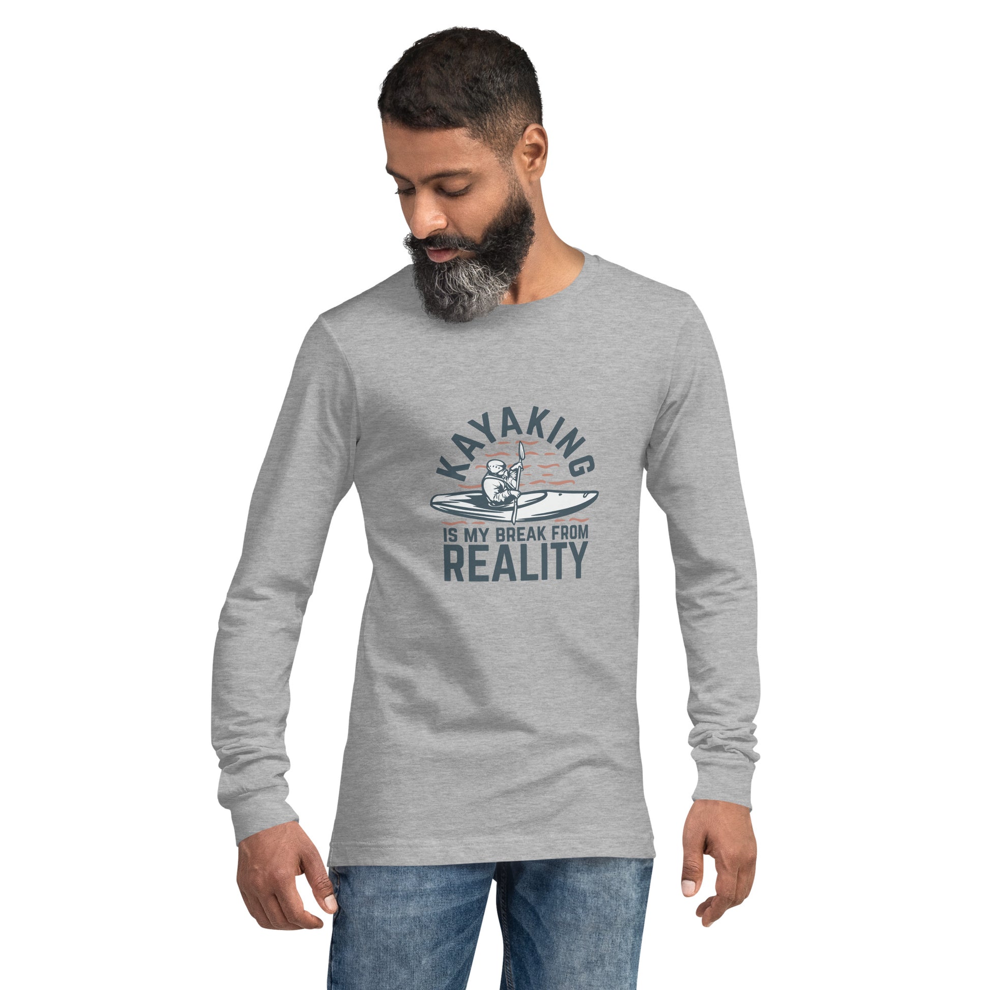 Kayaking, break from reality - Unisex Long Sleeve Tee - HobbyMeFree