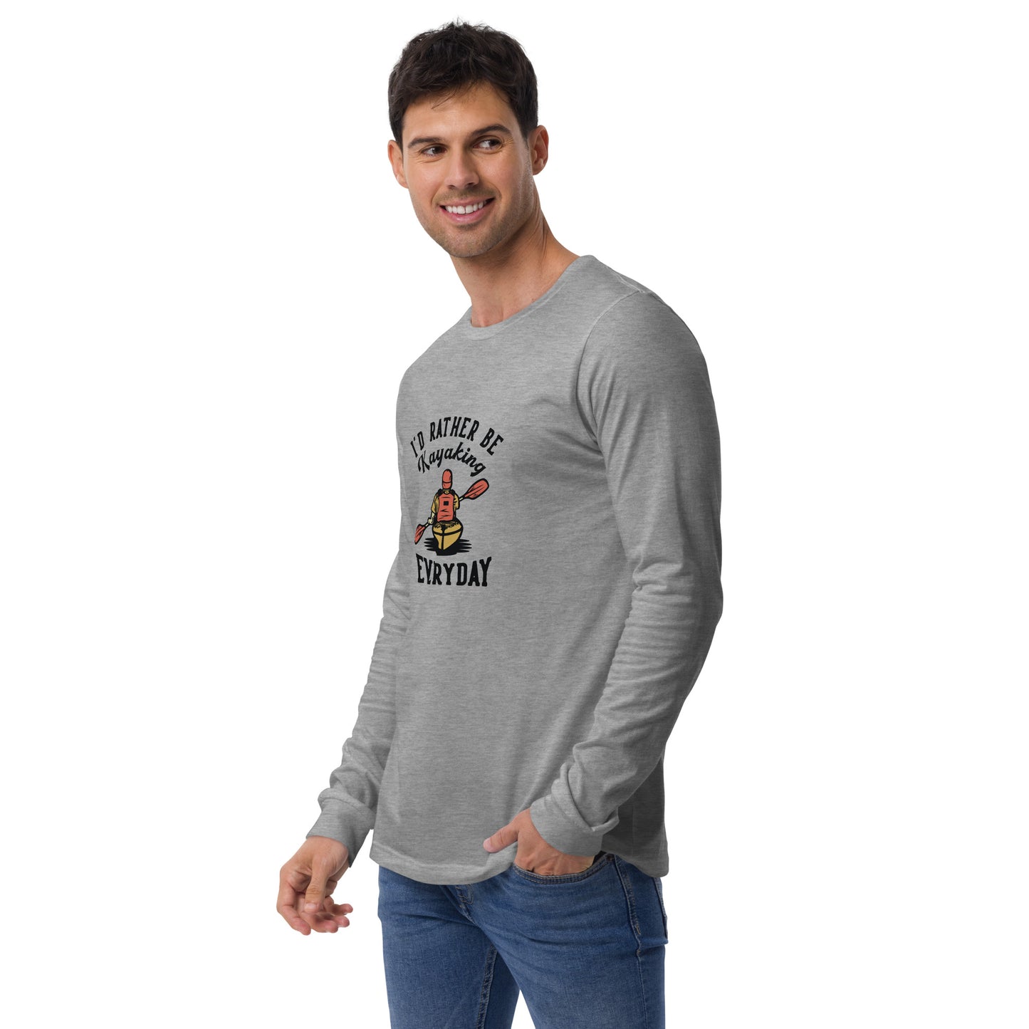 I'd rather be kayaking - Unisex Long Sleeve Tee - HobbyMeFree