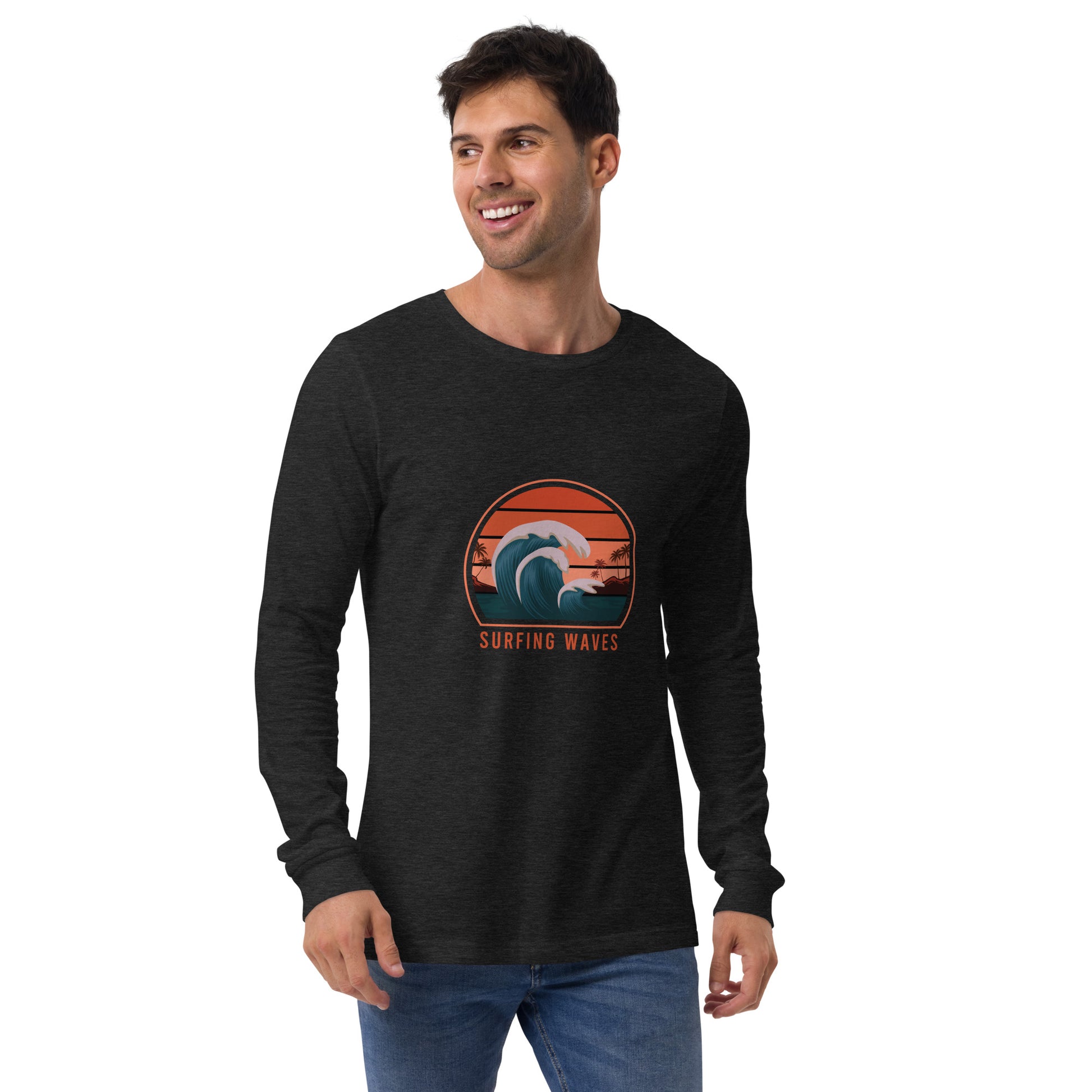 Surfer Waves - Unisex Long Sleeve Tee - HobbyMeFree