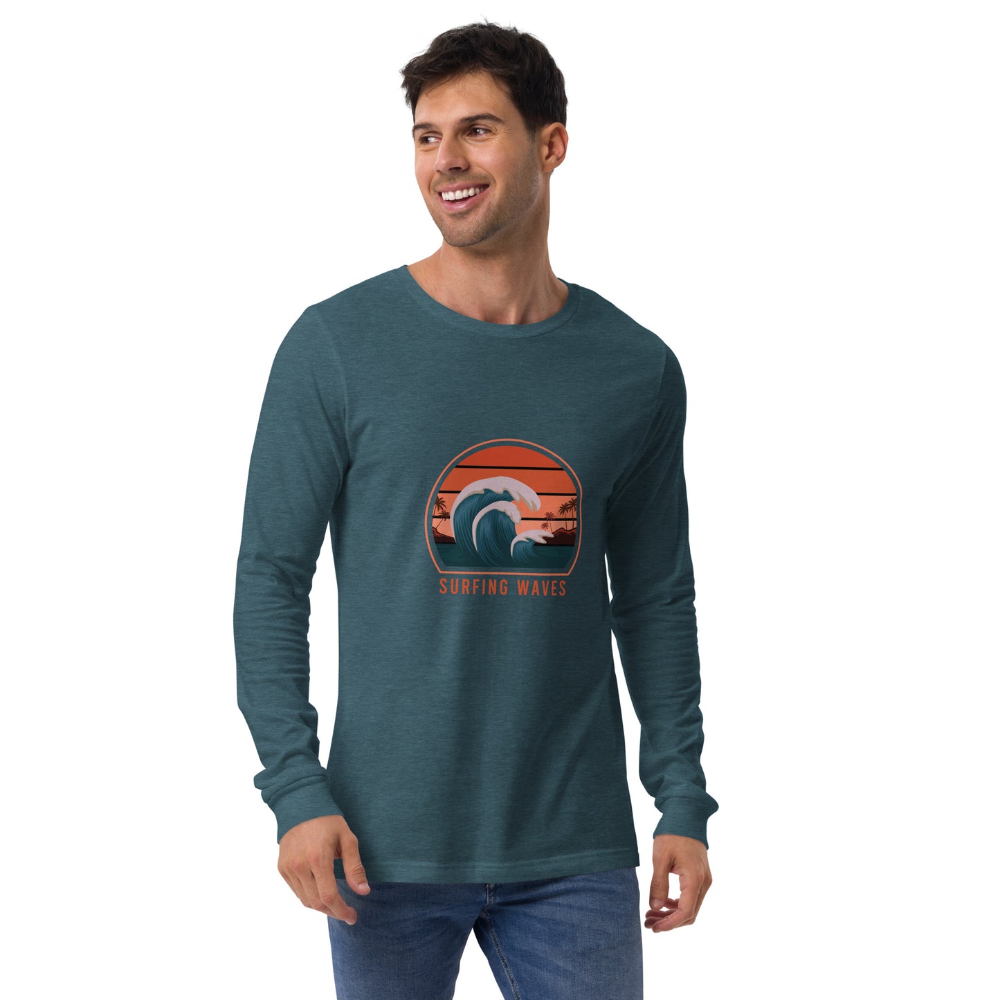 Surfer Waves - Unisex Long Sleeve Tee - HobbyMeFree