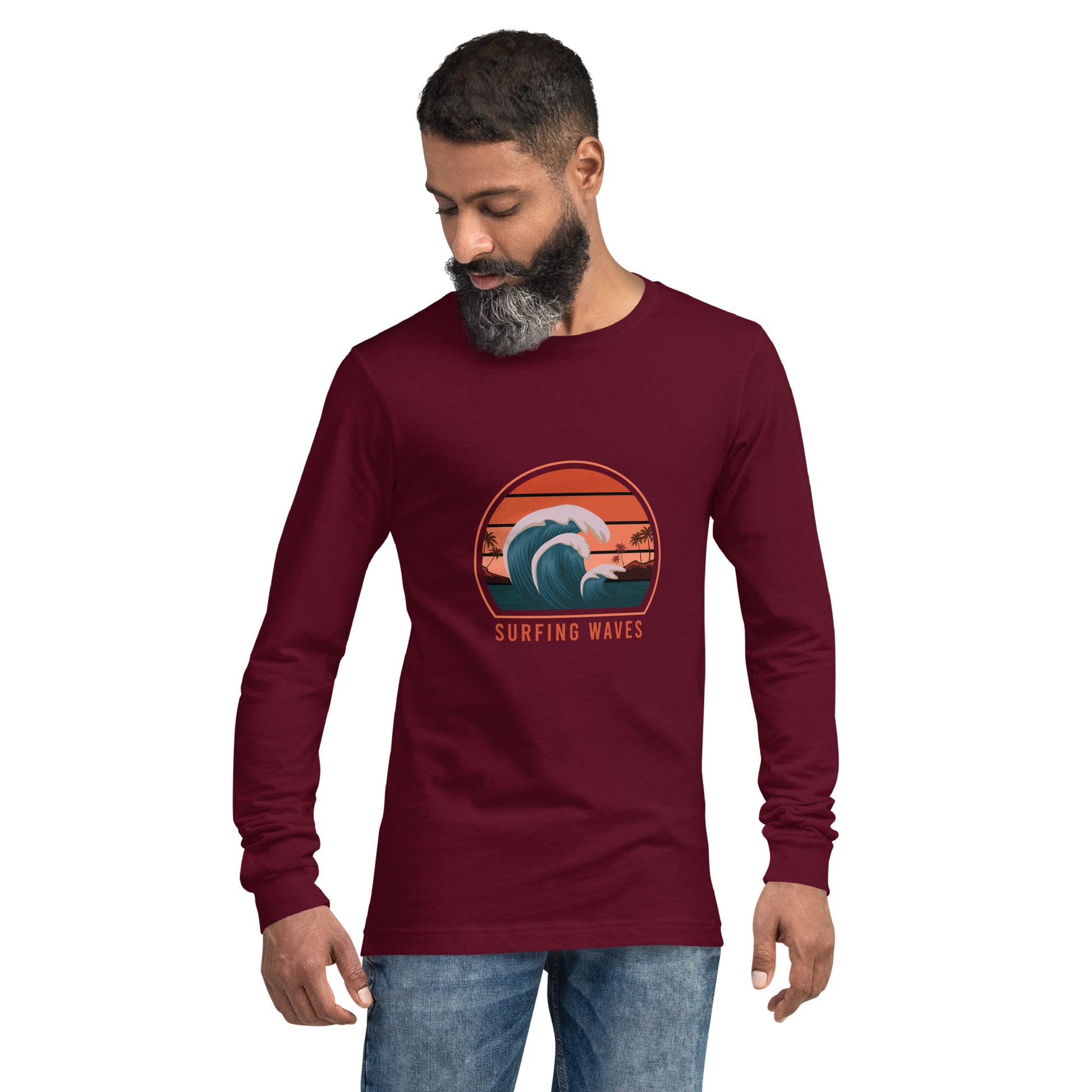 Surfer Waves - Unisex Long Sleeve Tee - HobbyMeFree