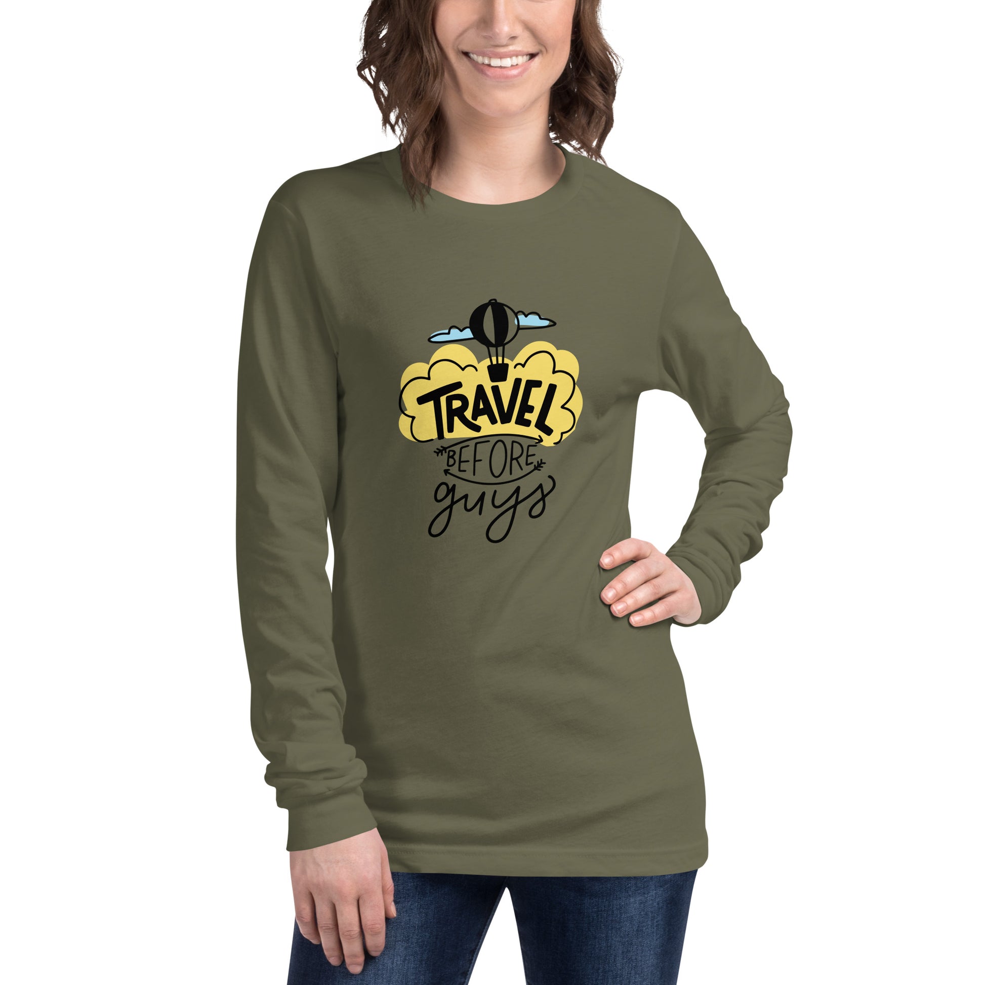 Travel Before Guys - Unisex Long Sleeve Tee - HobbyMeFree