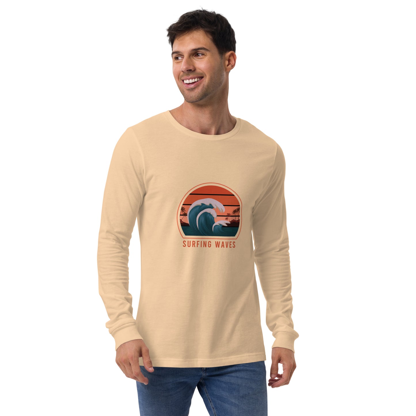 Surfer Waves - Unisex Long Sleeve Tee - HobbyMeFree