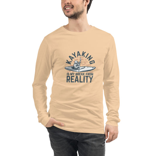 Kayaking, break from reality - Unisex Long Sleeve Tee - HobbyMeFree