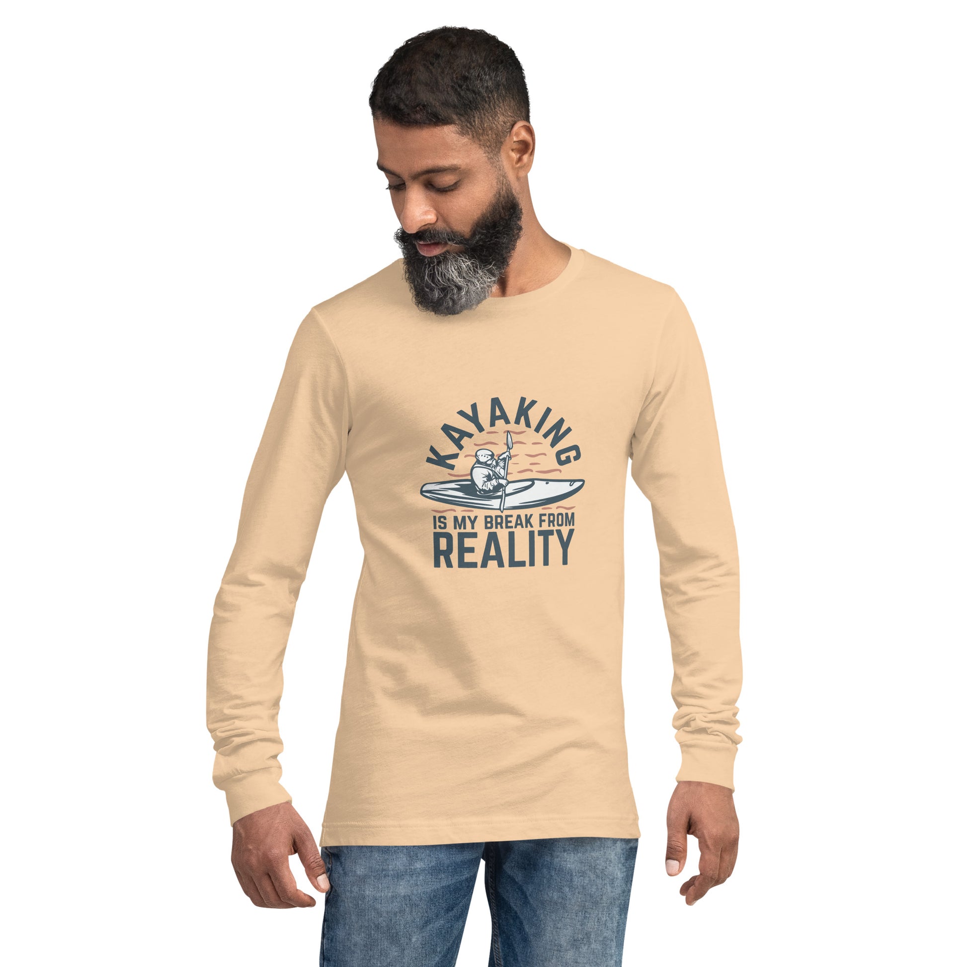 Kayaking, break from reality - Unisex Long Sleeve Tee - HobbyMeFree