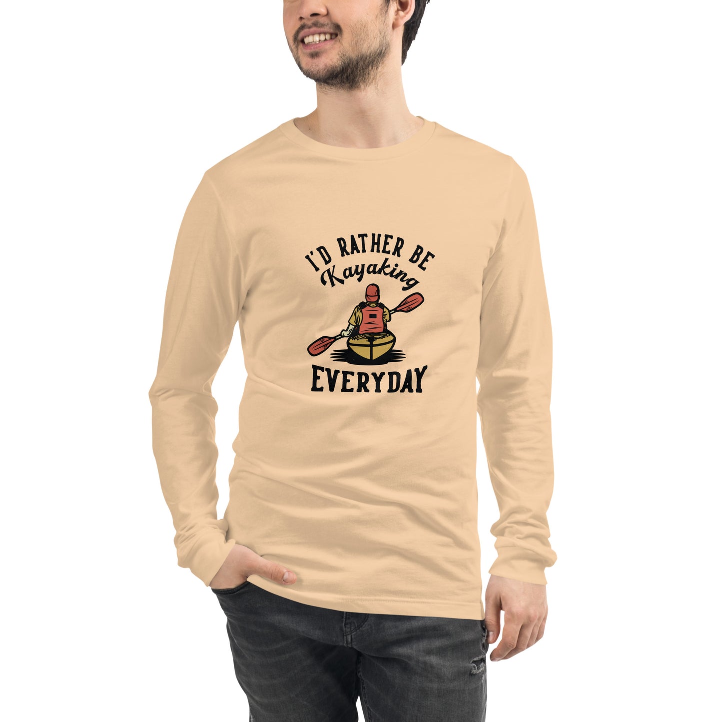 I'd rather be kayaking - Unisex Long Sleeve Tee - HobbyMeFree