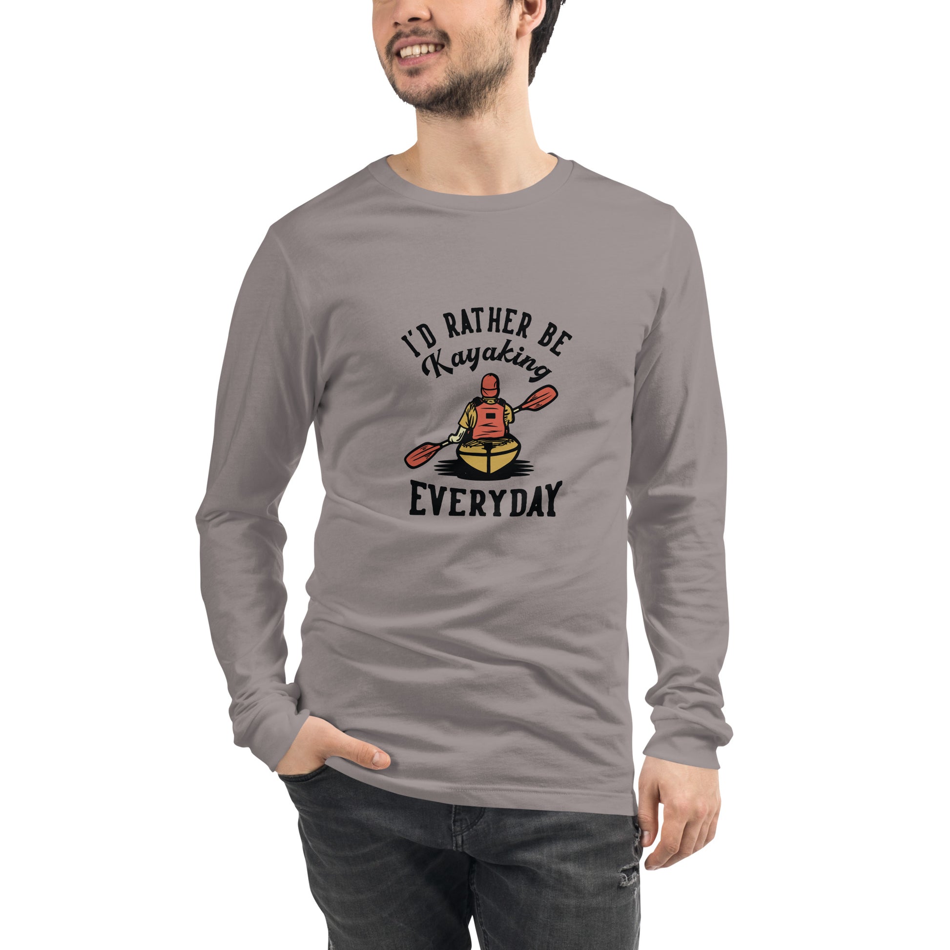 I'd rather be kayaking - Unisex Long Sleeve Tee - HobbyMeFree