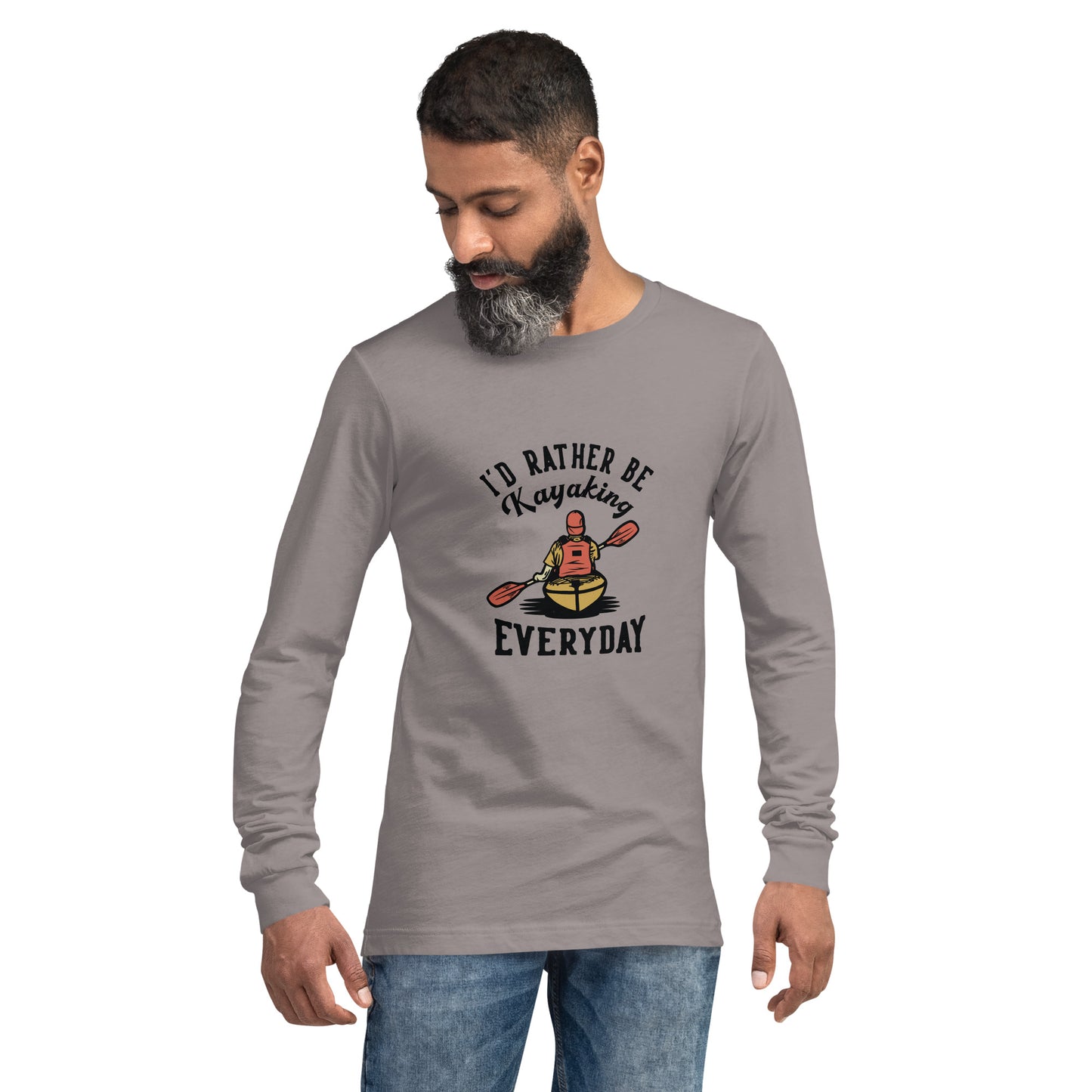 I'd rather be kayaking - Unisex Long Sleeve Tee - HobbyMeFree