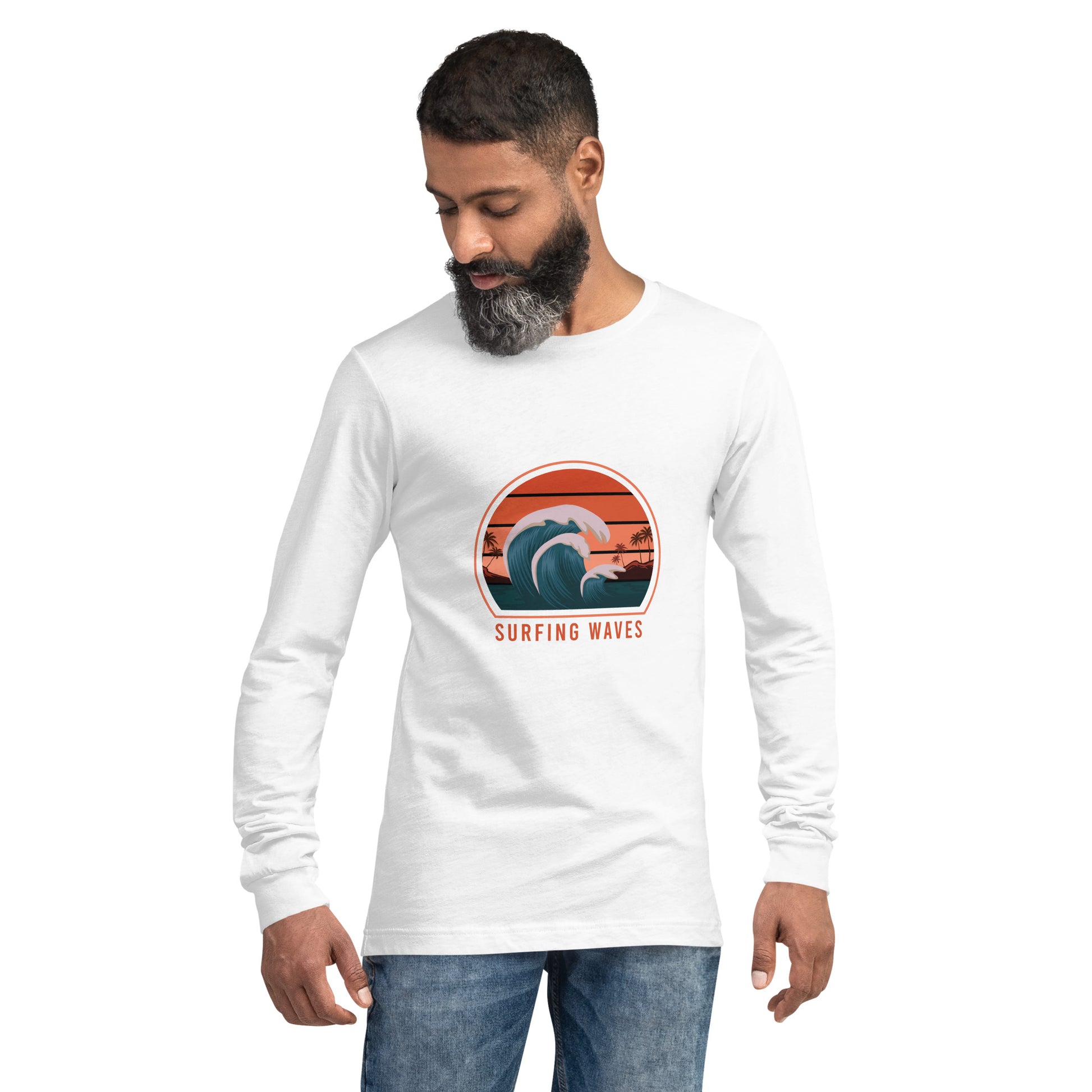 Surfer Waves - Unisex Long Sleeve Tee - HobbyMeFree