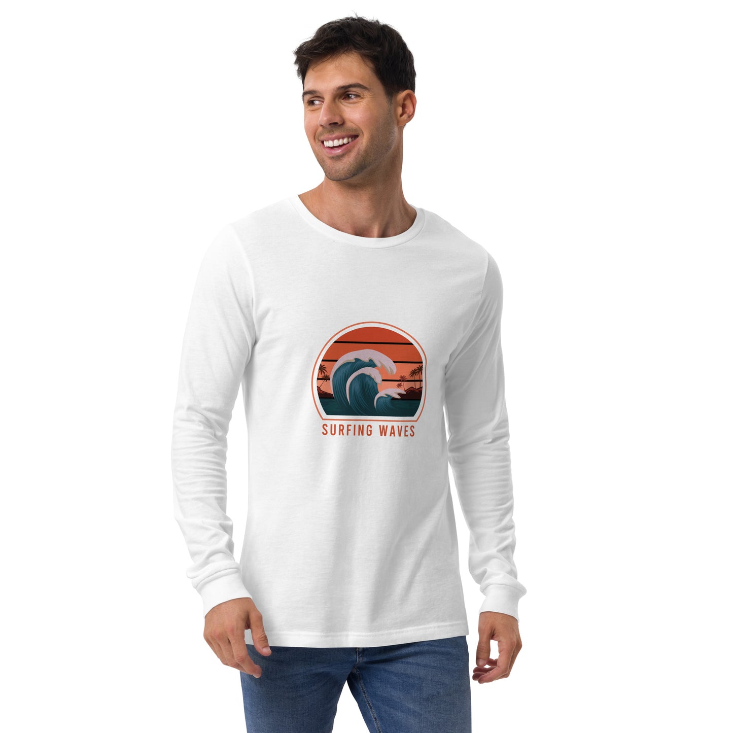 Surfer Waves - Unisex Long Sleeve Tee - HobbyMeFree