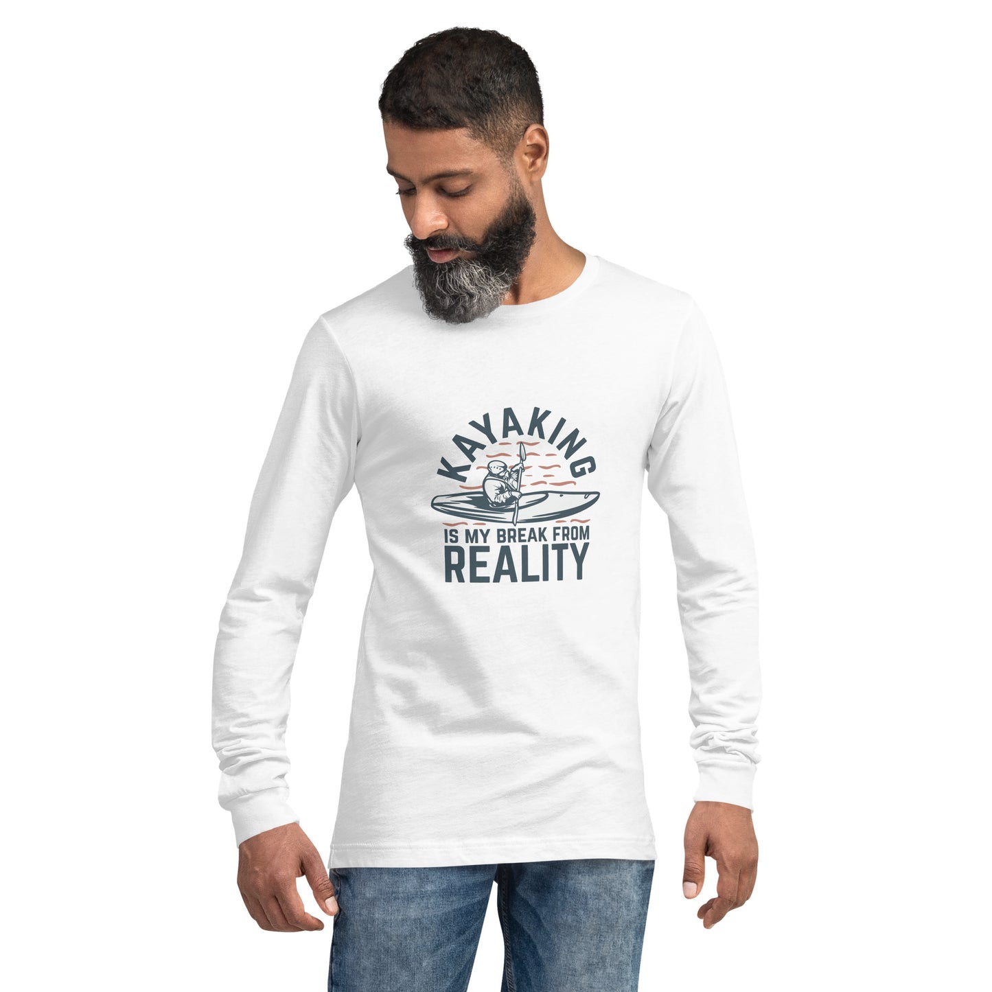 Kayaking, break from reality - Unisex Long Sleeve Tee - HobbyMeFree