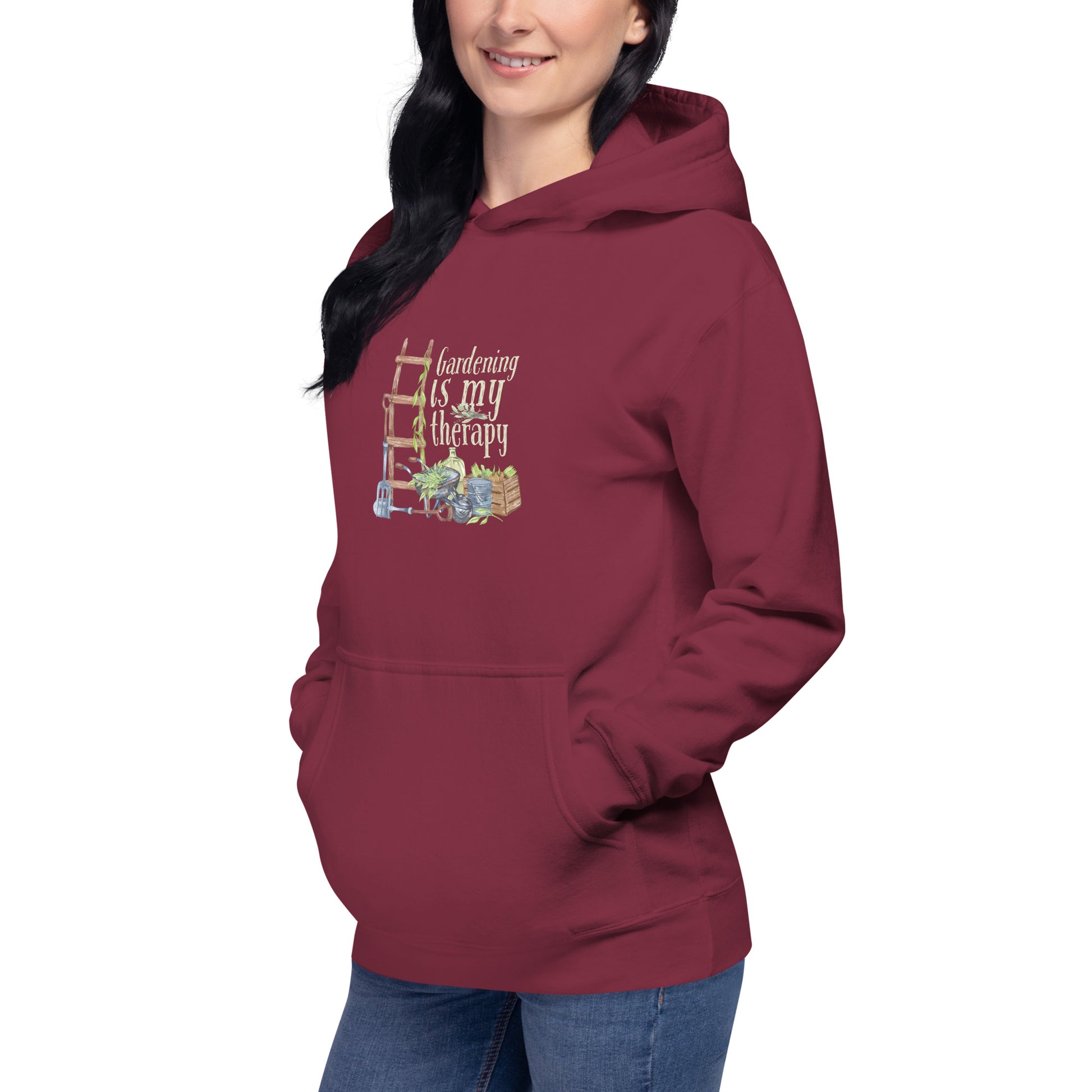 Gardening is my therapy Unisex Hoodie - HobbyMeFree