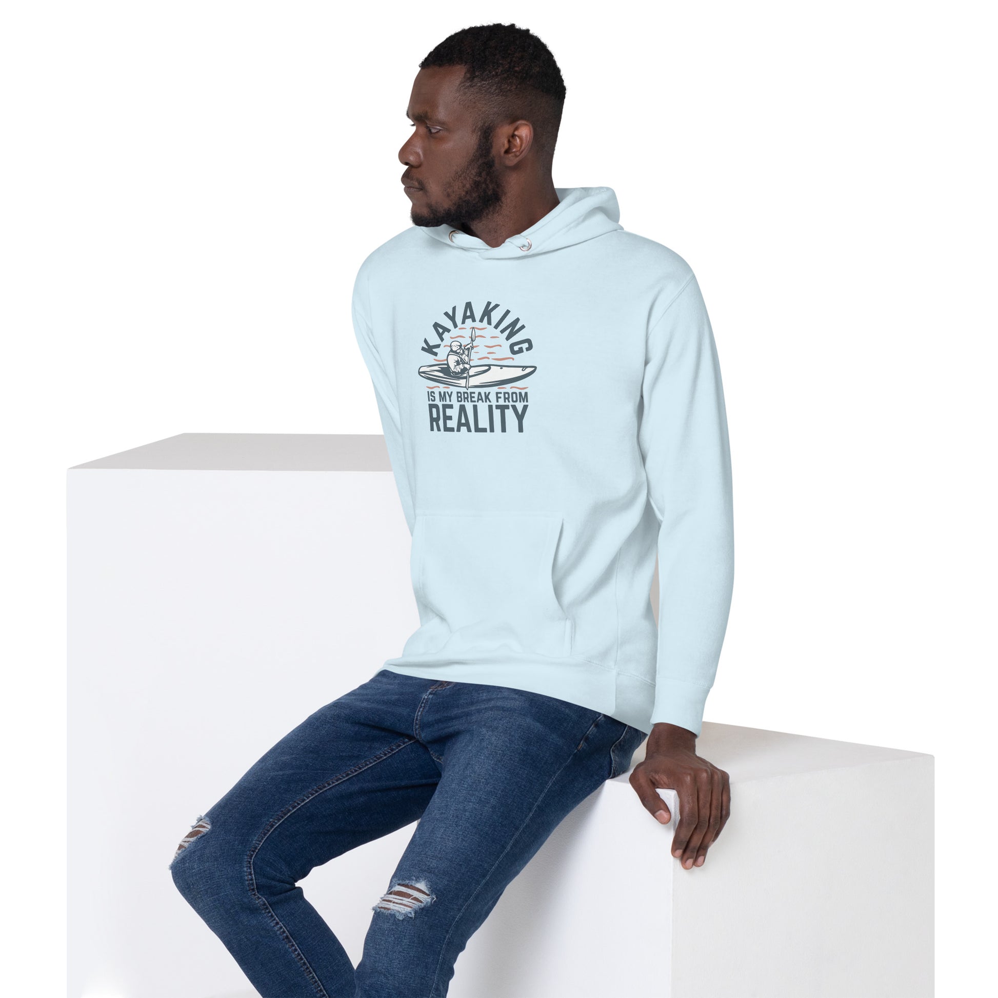 Kayaking, break from reality - Unisex Hoodie - HobbyMeFree