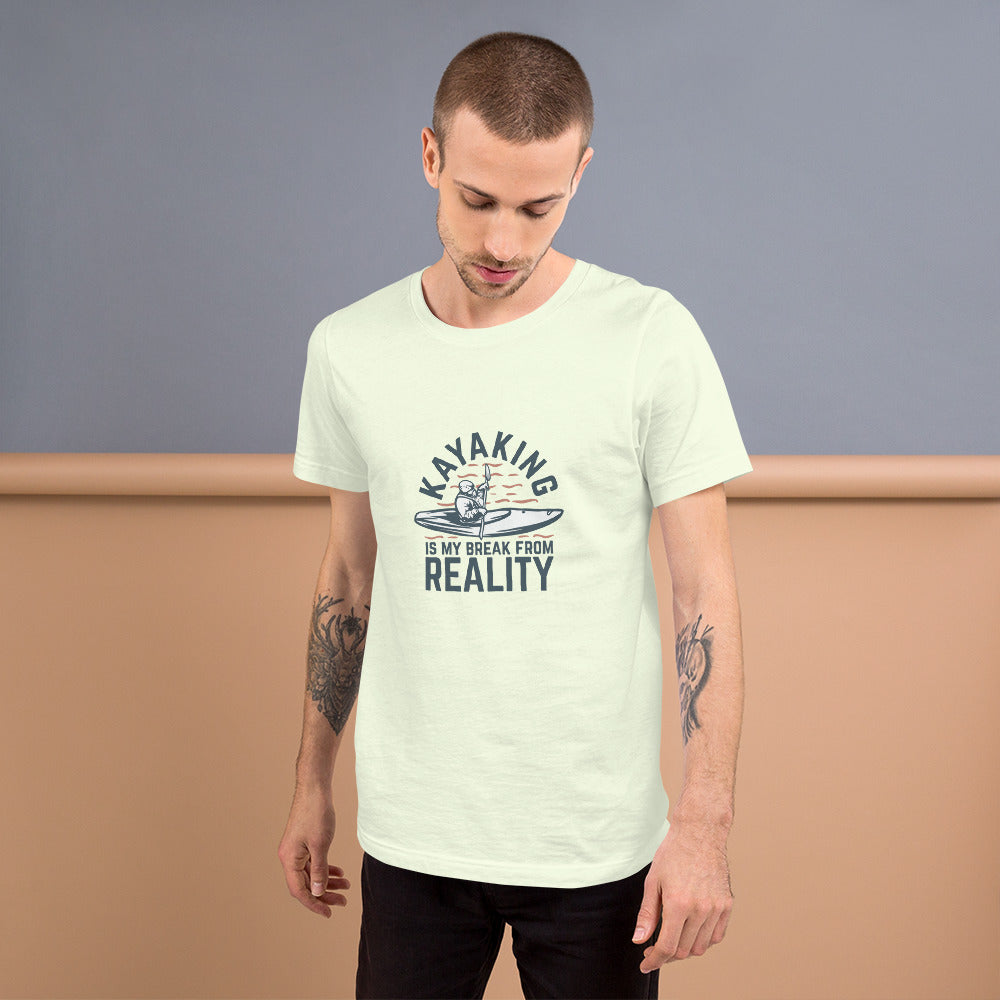 Kayaking, break from reality - Unisex t-shirt - HobbyMeFree