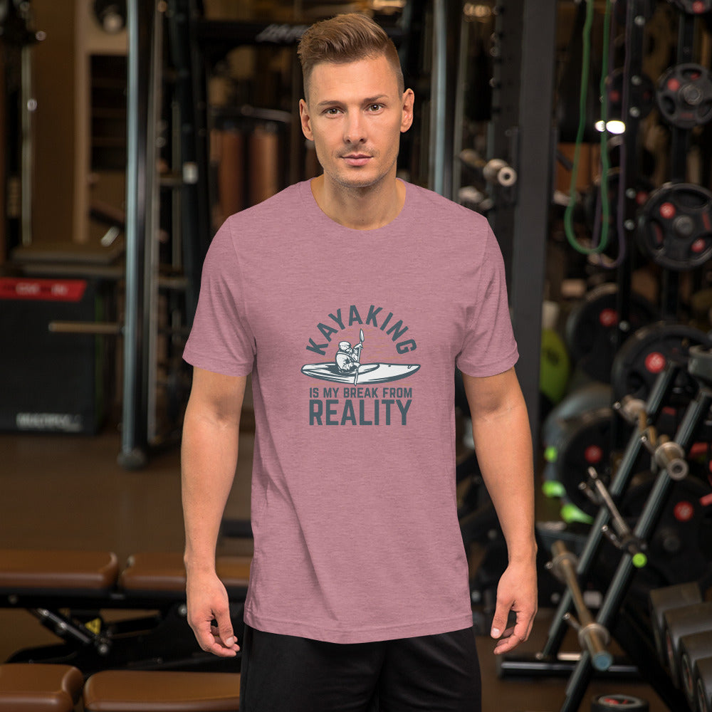 Kayaking, break from reality - Unisex t-shirt - HobbyMeFree