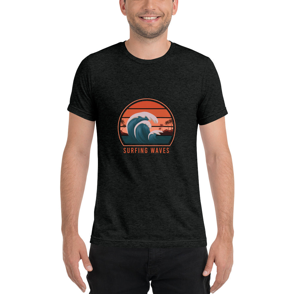 Surfer Waves - Short sleeve t-shirt - HobbyMeFree